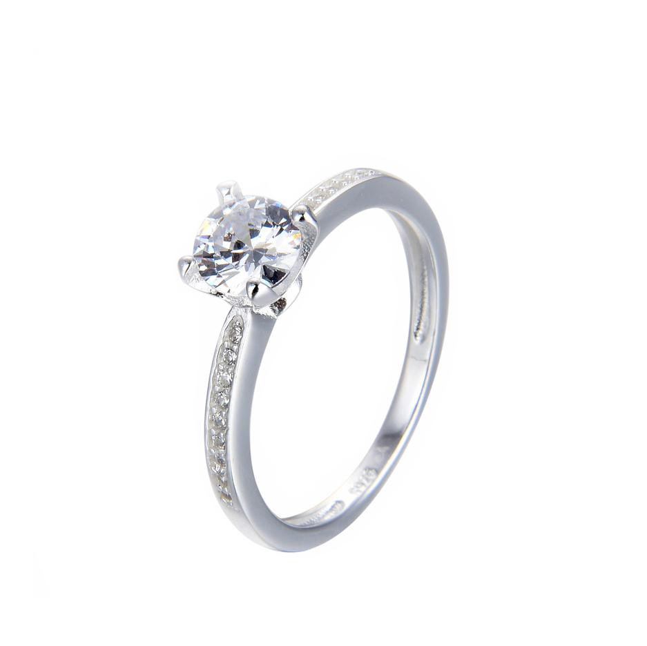 ANILLO ANDREA COGGIOLA JOYAS PLATA FINA 925 SOLITARIO CIRCÓN BLANCO #11 - 1