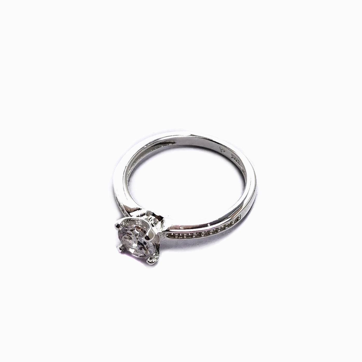 ANILLO ANDREA COGGIOLA JOYAS PLATA FINA 925 SOLITARIO CIRCÓN BLANCO #11 - 2