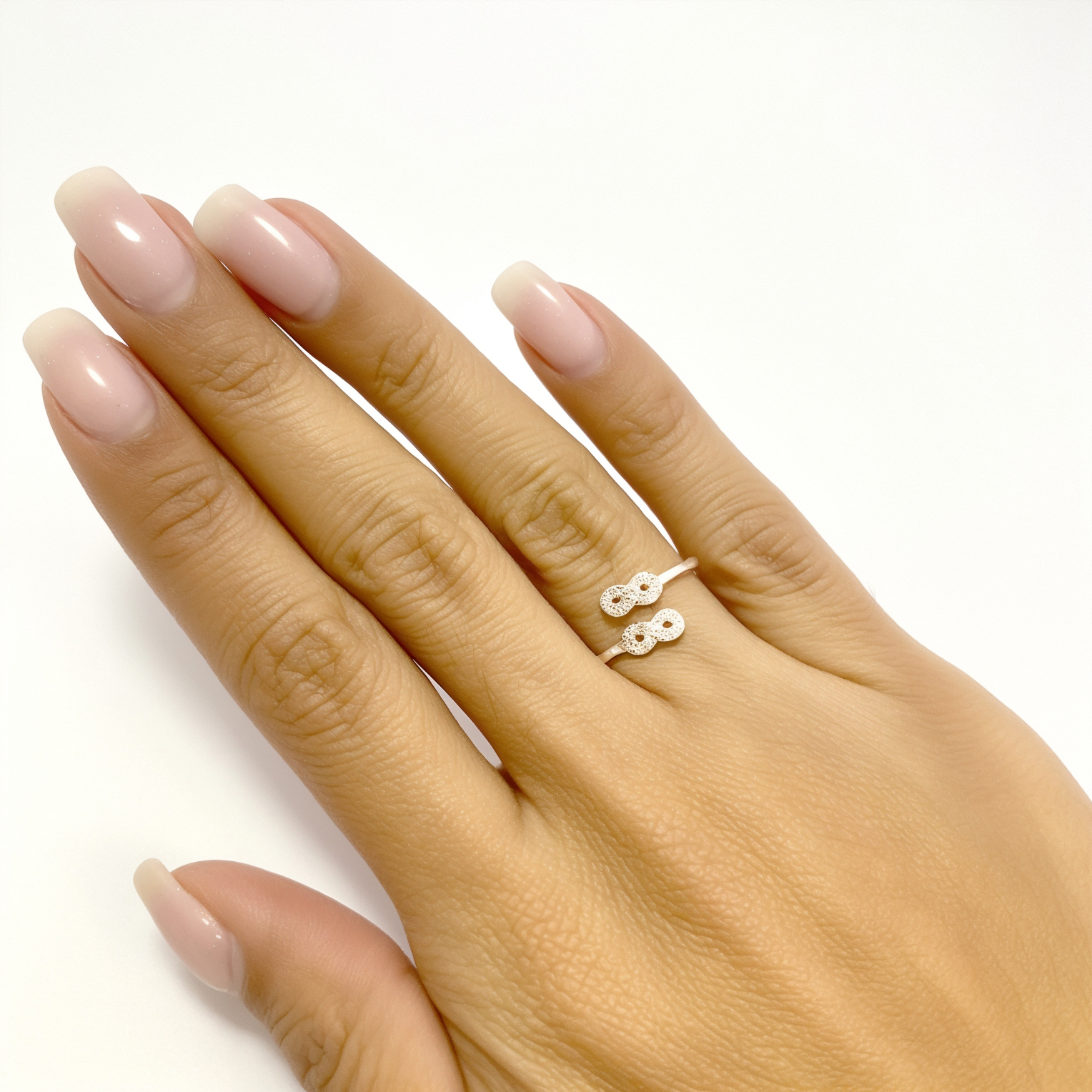 ANILLO ANDREA COGGIOLA JOYAS PLATA FINA 925 DOBLE INFINITO CIRCÓN - 3