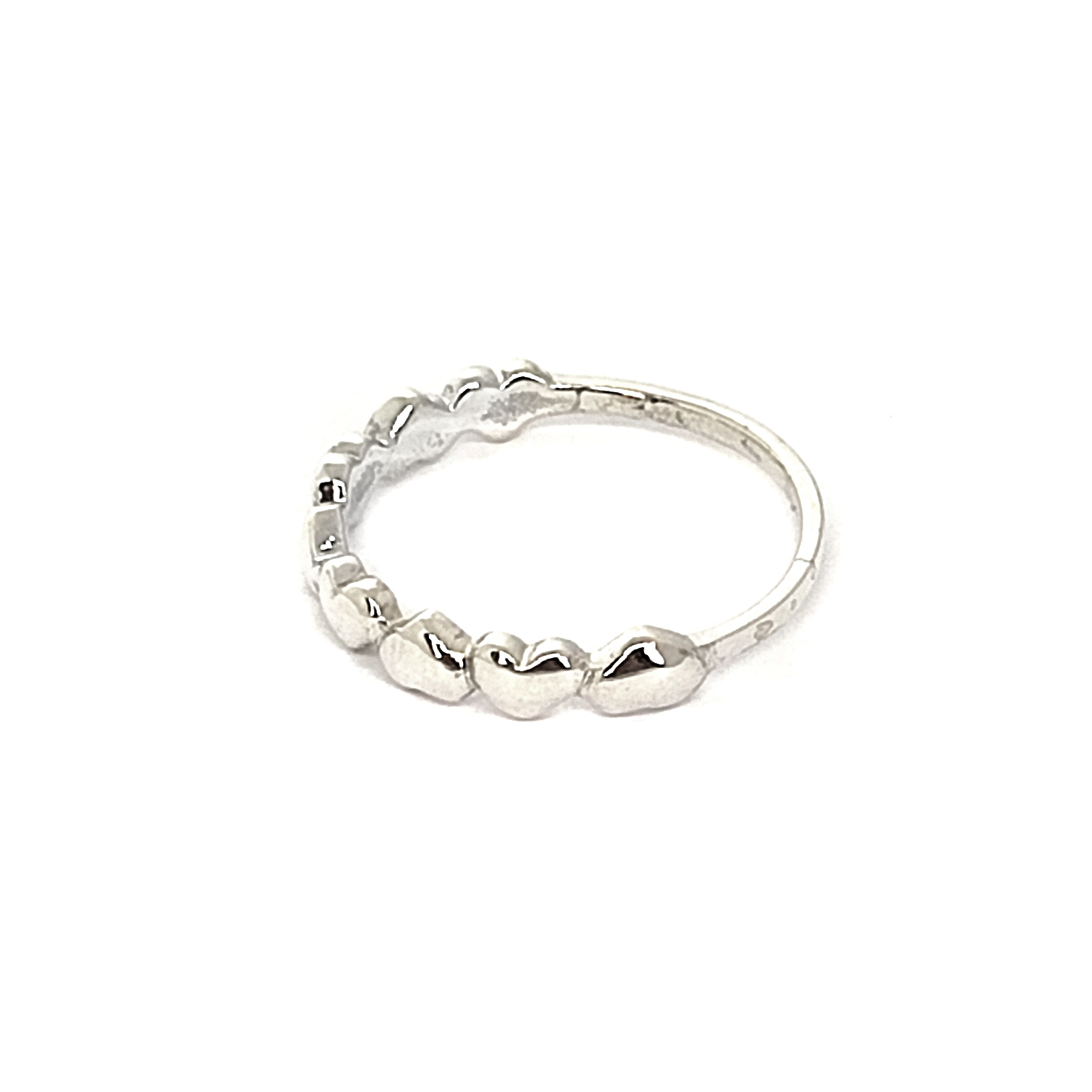 ANILLO ANDREA COGGIOLA JOYAS PLATA FINA 925 MEDIO CINTILLO CORAZÓN #14 - 2