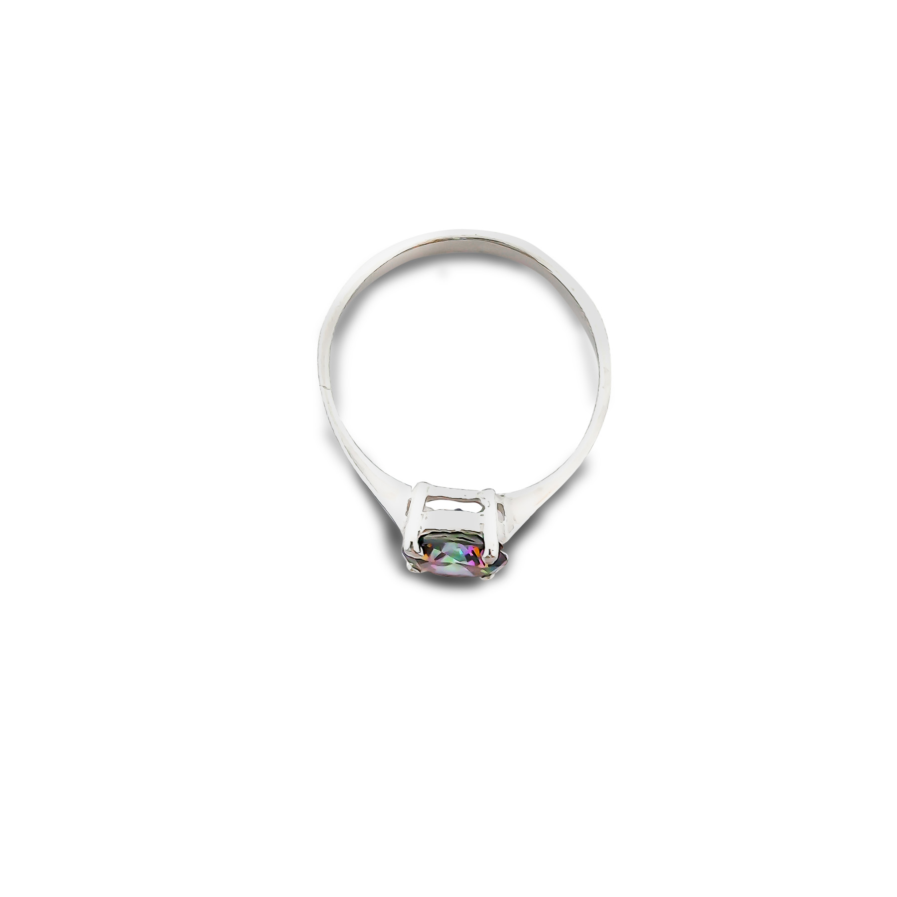 ANILLO ANDREA COGGIOLA JOYAS PLATA FINA 925 SOLITARIO 4 GRIFAS TOPACIO MÍSTICO #14 - 2
