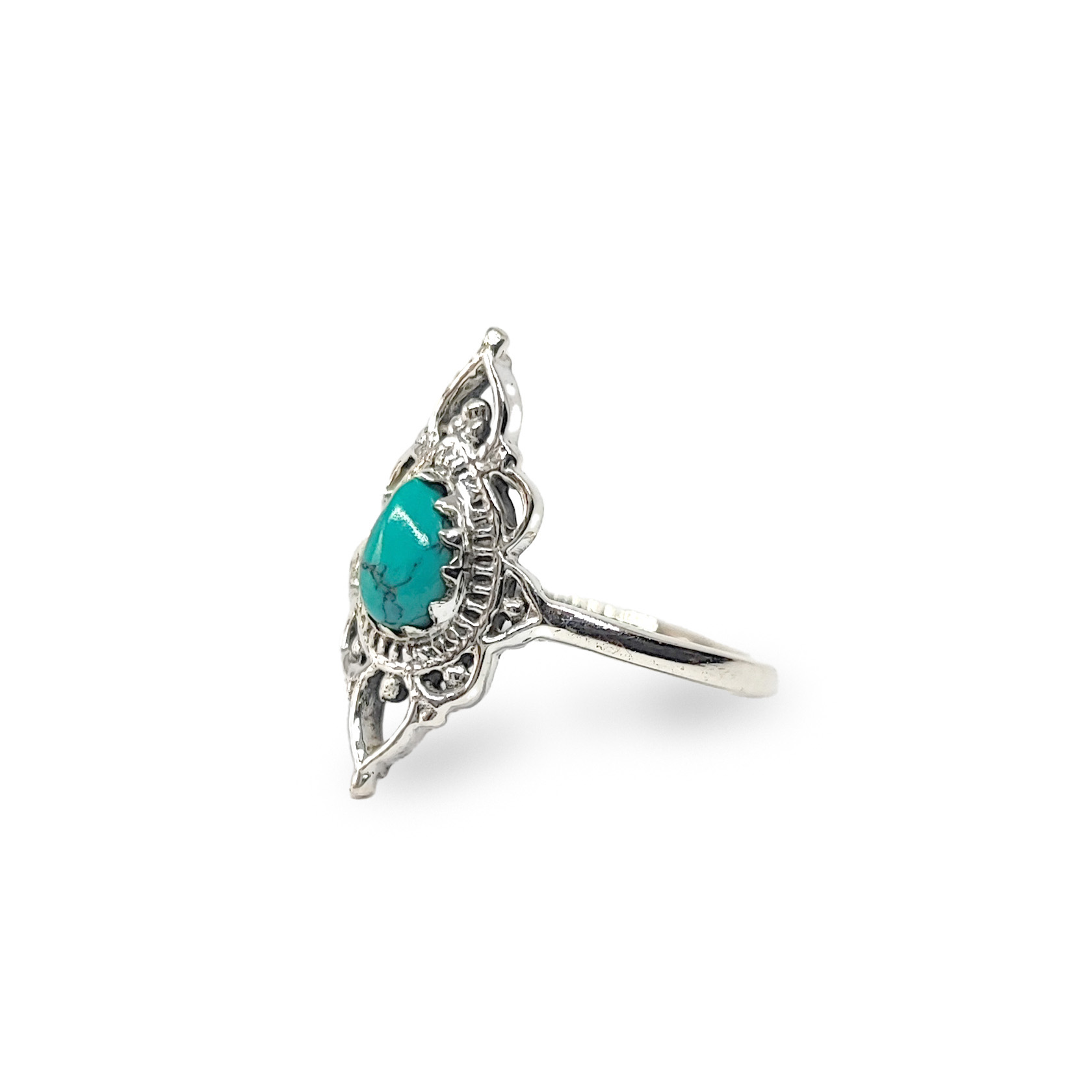 ANILLOS ANDREA COGGIOLA JOYAS PLATA FINA 925 ISHANI PIEDRA TURQUESA #16 - 2