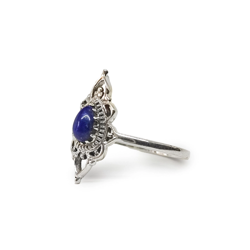 ANILLOS ANDREA COGGIOLA JOYAS PLATA FINA 925 ISHANI PIEDRA LAPISLÁZULI #19 - 2