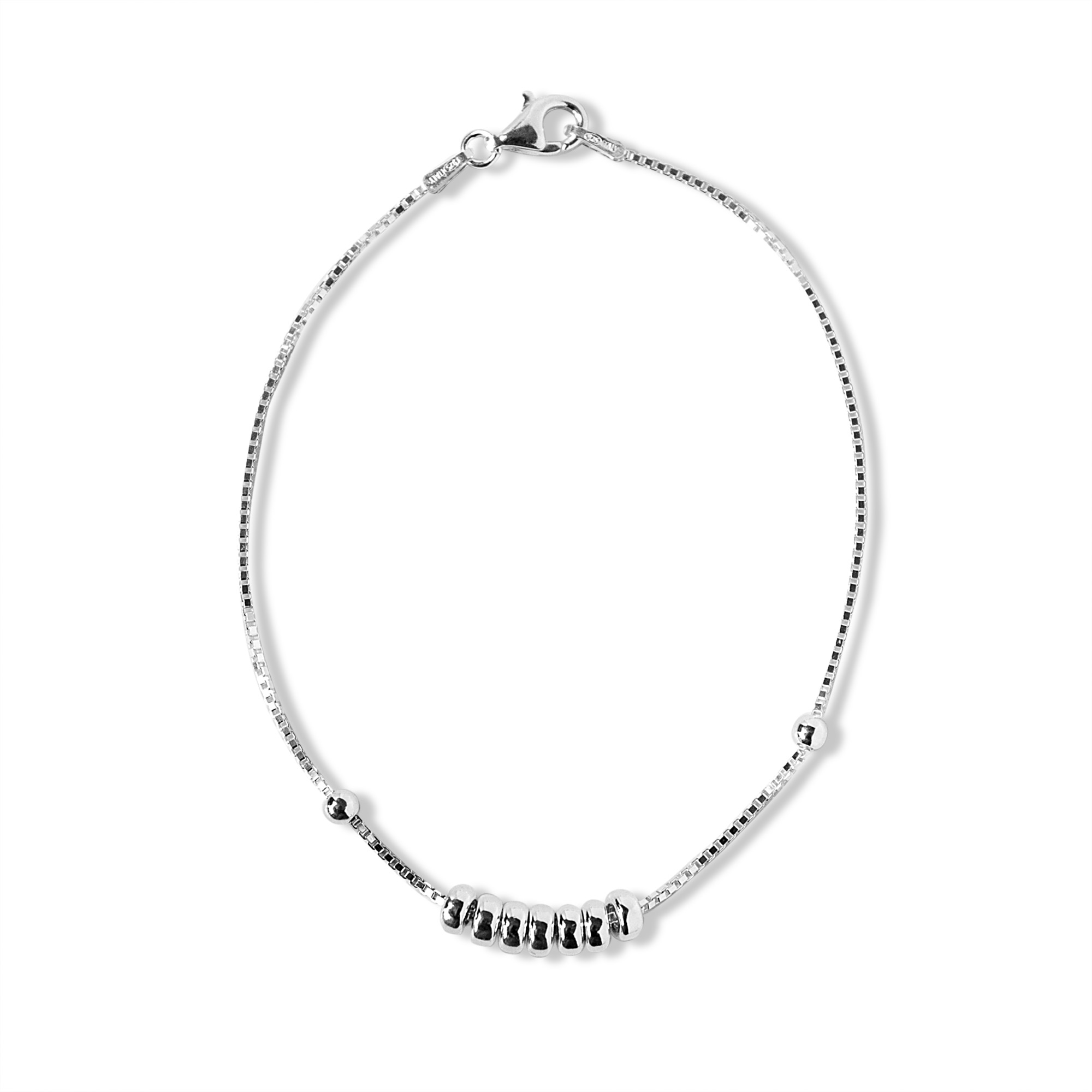 PULSERA ANDREA COGGIOLA JOYAS ARANDELAS BOLITA PLATA FINA 925 - 1