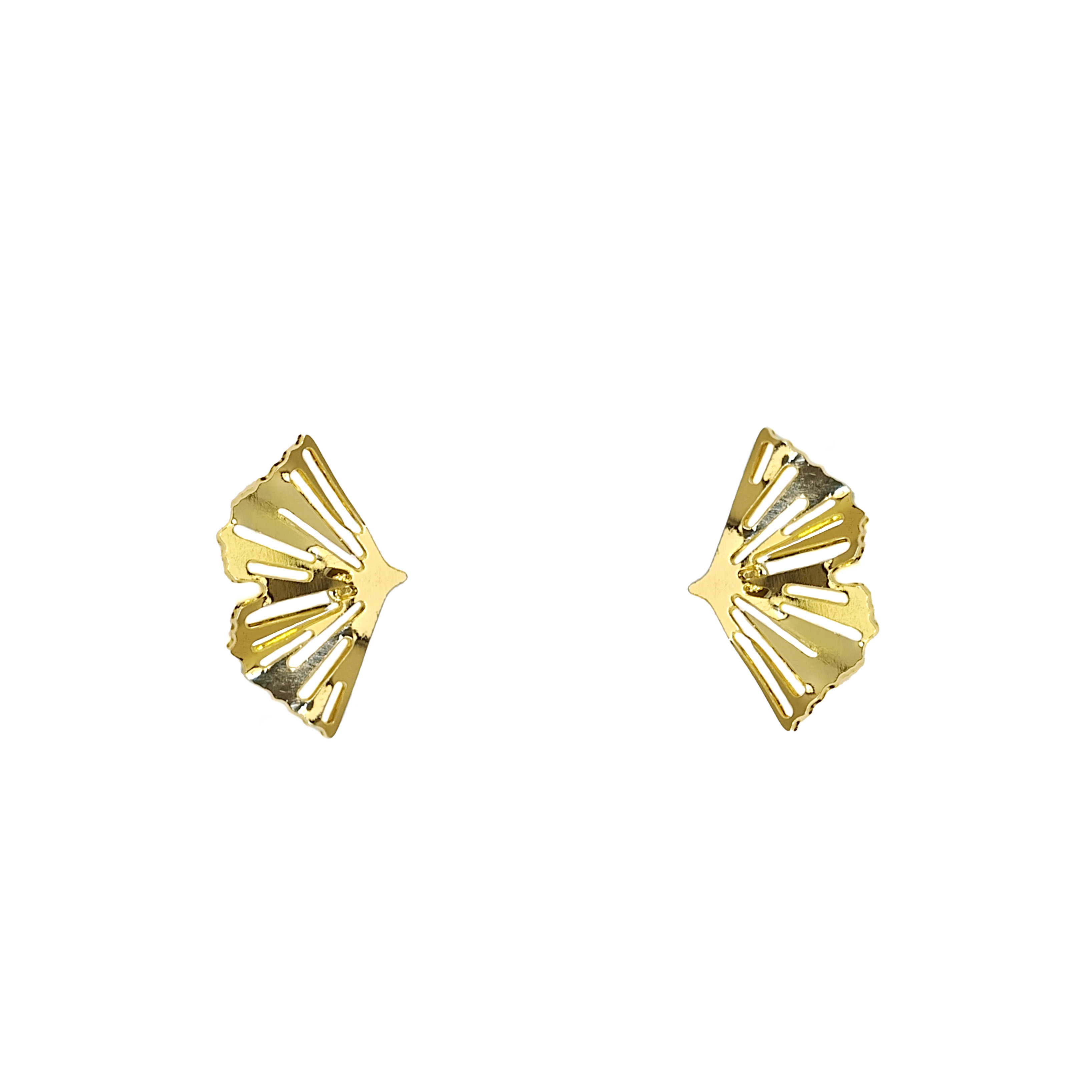AROS ANDREA COGGIOLA JOYAS PAULA ABANICO CALADO ENCHAPADO ORO 18K - 1