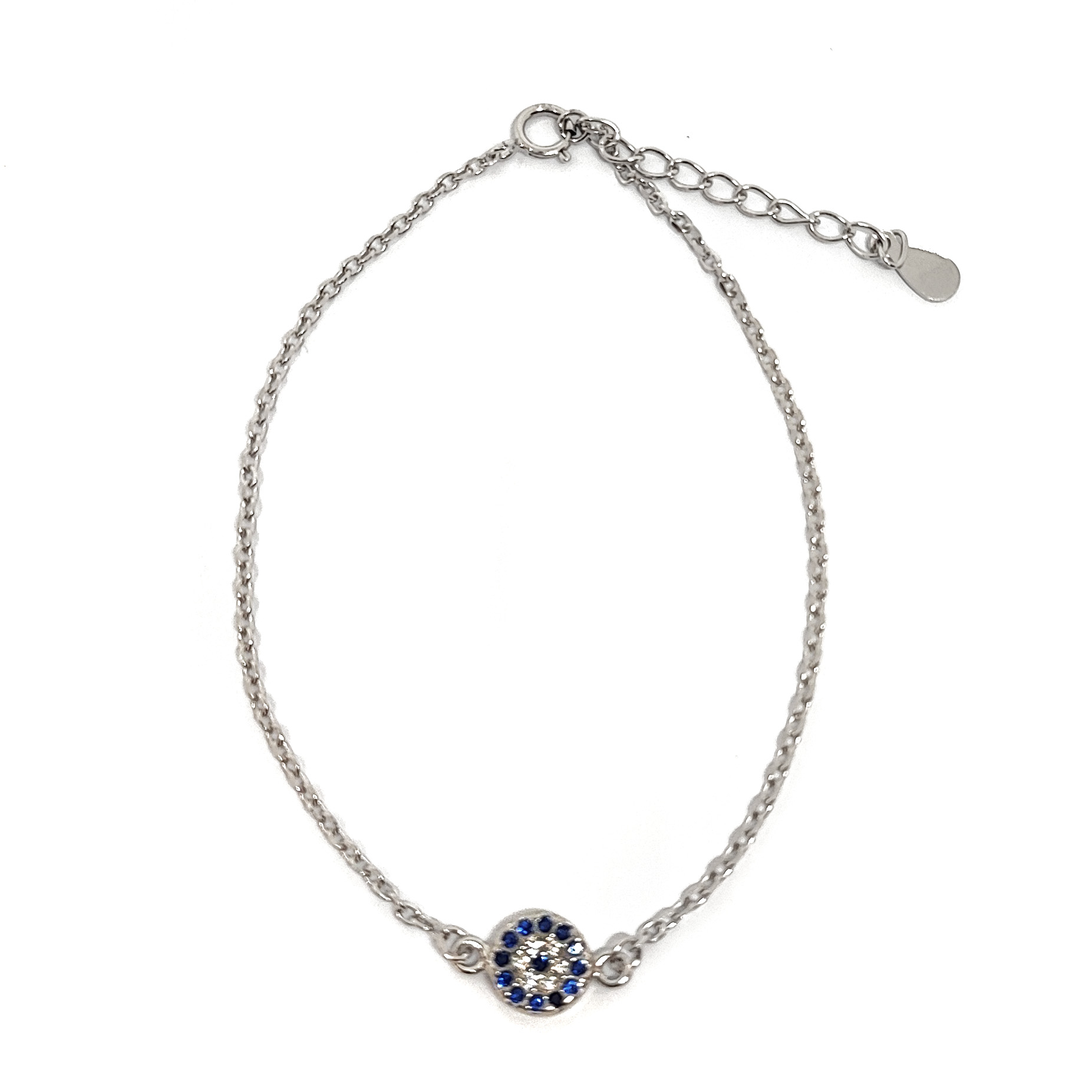 PULSERA ANDREA COGGIOLA JOYAS OJO TURCO PLATA FINA RODIO 925 - 1
