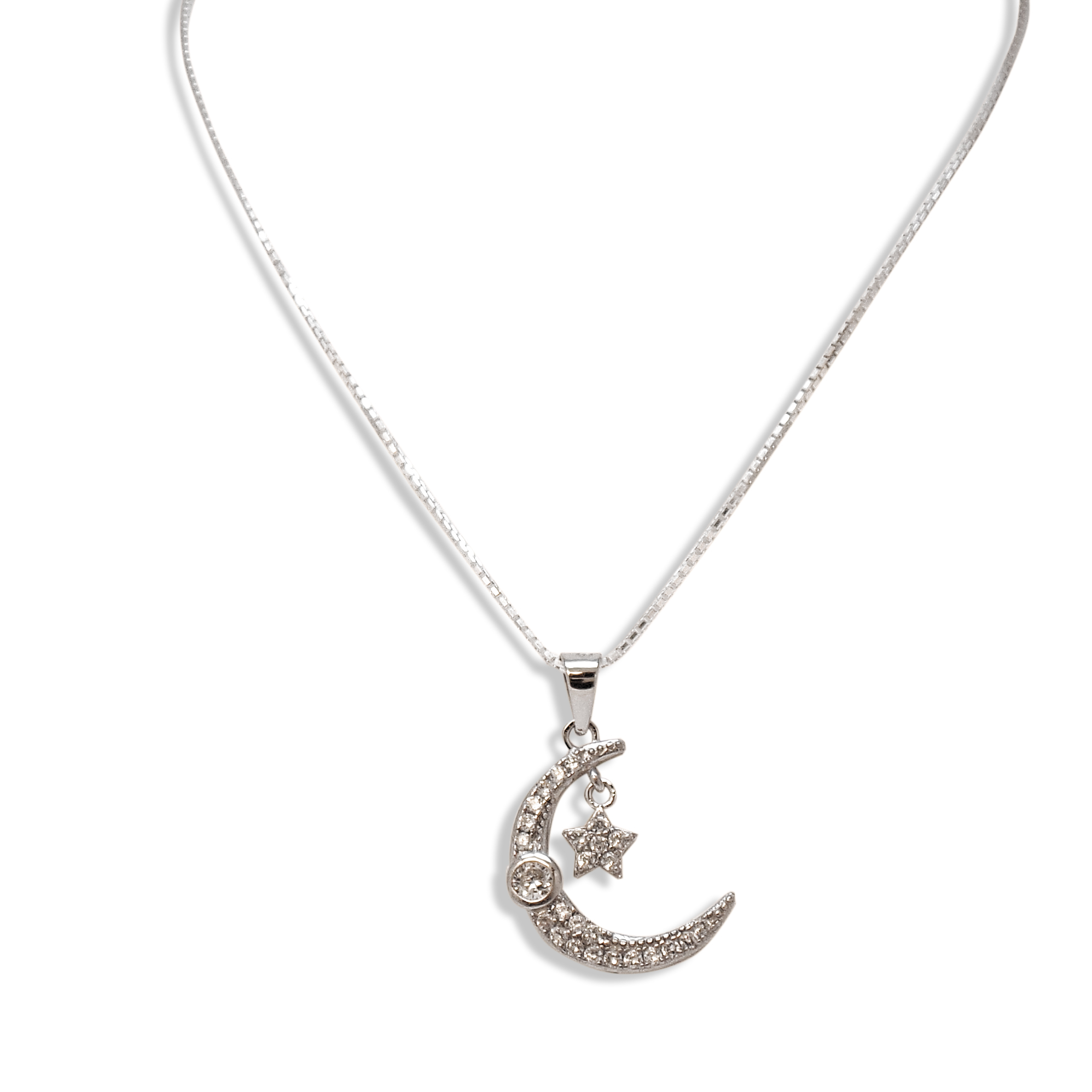 COLLAR ANDREA COGGIOLA JOYAS PLATA FINA 925 LUNA ESTRELLA CIRCÓN - 1