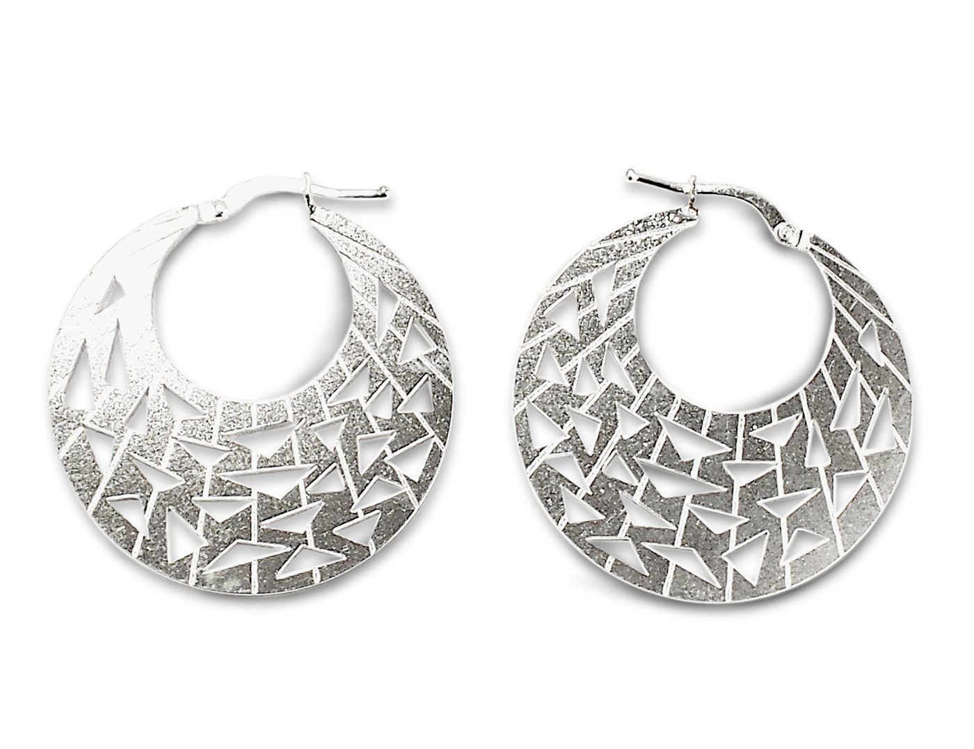 AROS ANDREA COGGIOLA JOYAS ARGOLLA PLANA CALADA 32MM PLATA FINA 925 - 1
