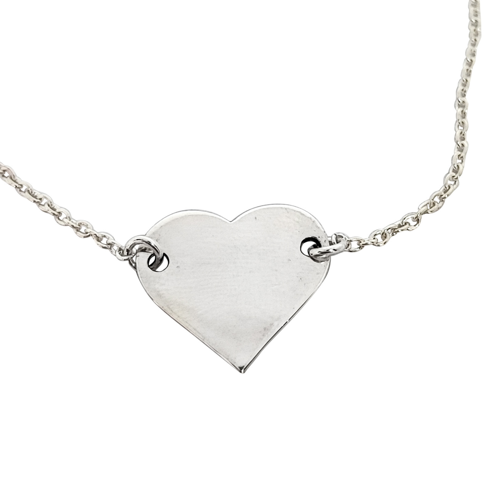 PULSERA ANDREA COGGIOLA JOYAS CORAZÓN PLANO PLATA FINA 925 - 2