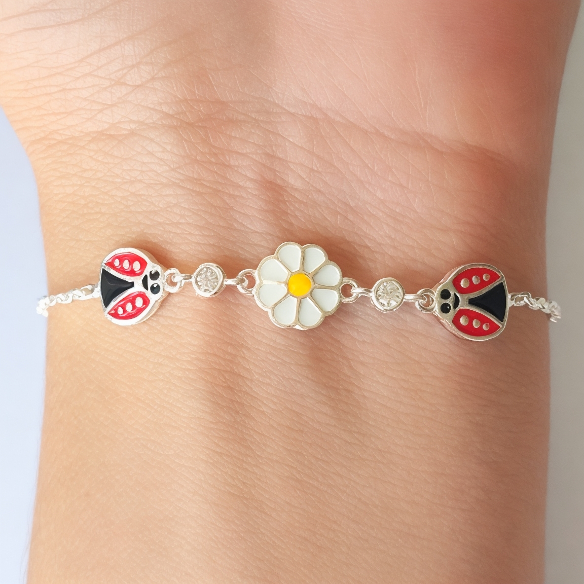 PULSERA ANDREA COGGIOLA JOYAS CHINITA MARGARITA CIRCÓN PLATA FINA 925 - 4