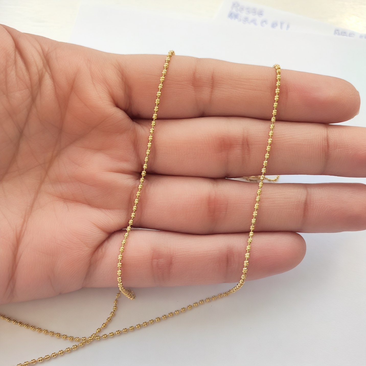 CADENA ANDREA COGGIOLA JOYAS ENCHAPADO ORO 18K PELOTITAS MINI 50CM - 4