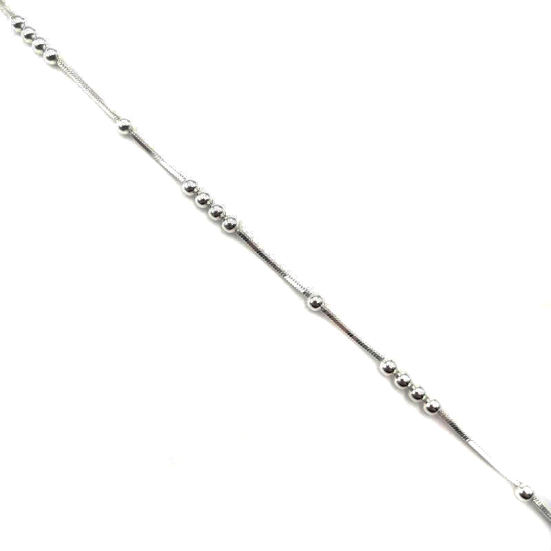 PULSERA ANDREA COGGIOLA JOYAS COLA DE TOPO BOLITAS PLATA FINA 925 - 2