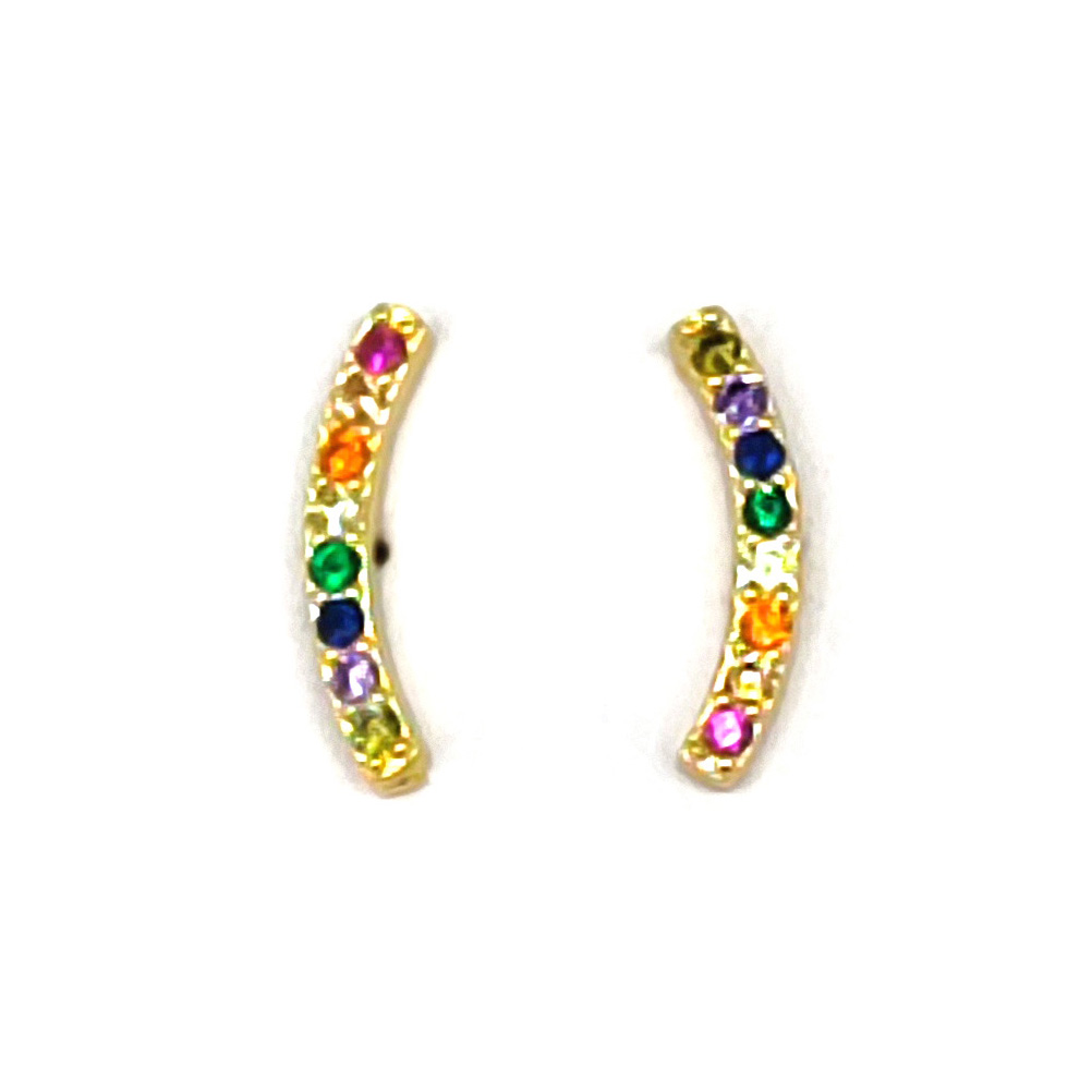 AROS ANDREA COGGIOLA JOYAS TREPADORES CIRCÓN COLORES ENCHAPADO ORO 18K - 1