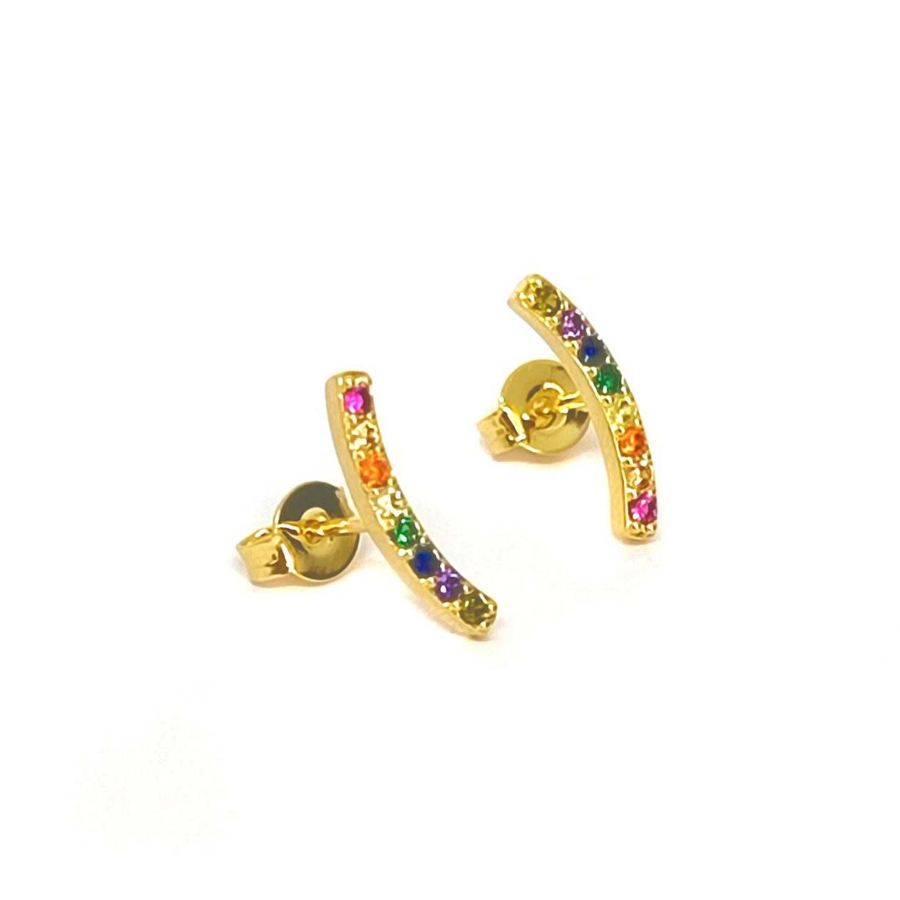 AROS ANDREA COGGIOLA JOYAS TREPADORES CIRCÓN COLORES ENCHAPADO ORO 18K - 2