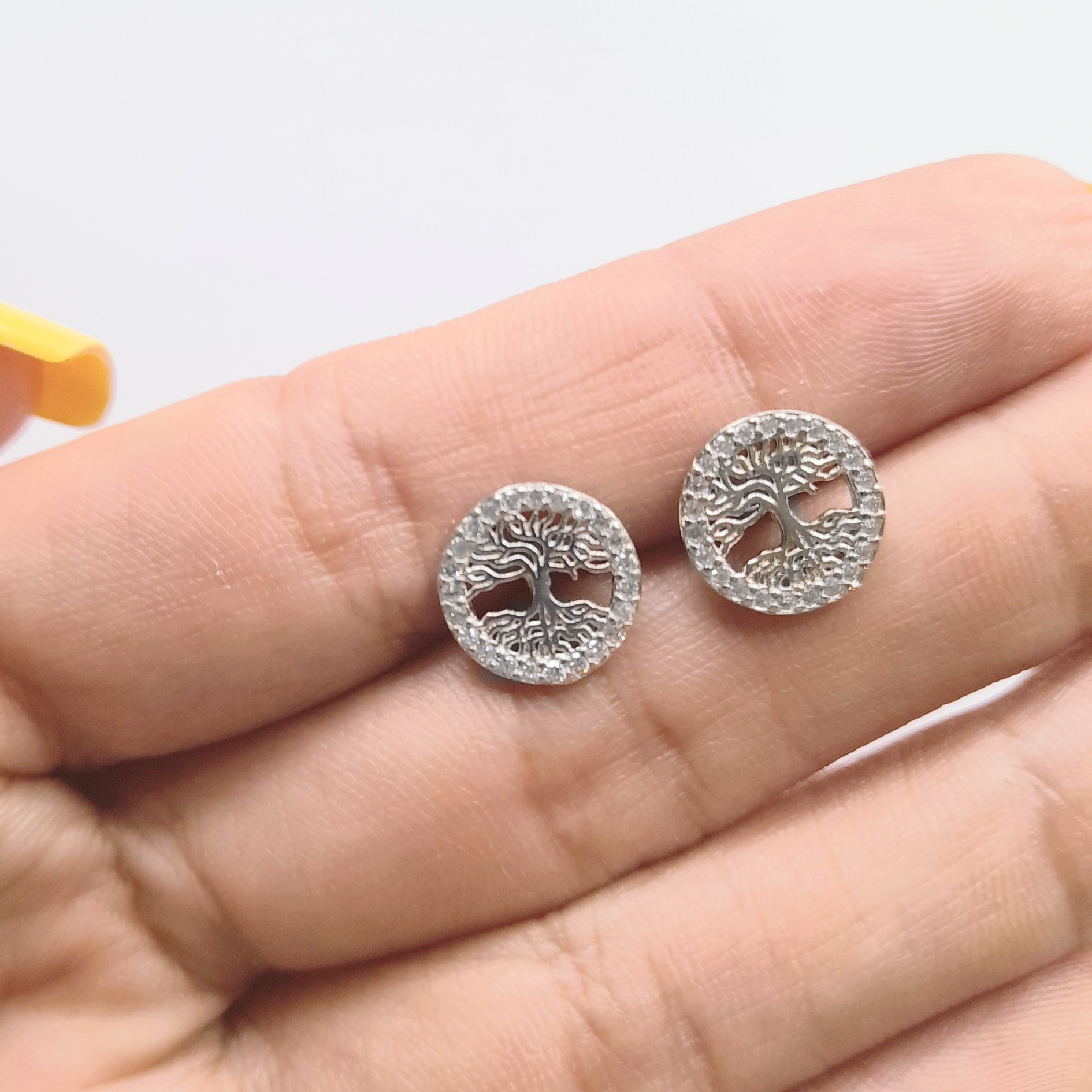 AROS ANDREA COGGIOLA JOYAS ÁRBOL DE LA VIDA CIRCÓN MINI PLATA FINA 925 - 3