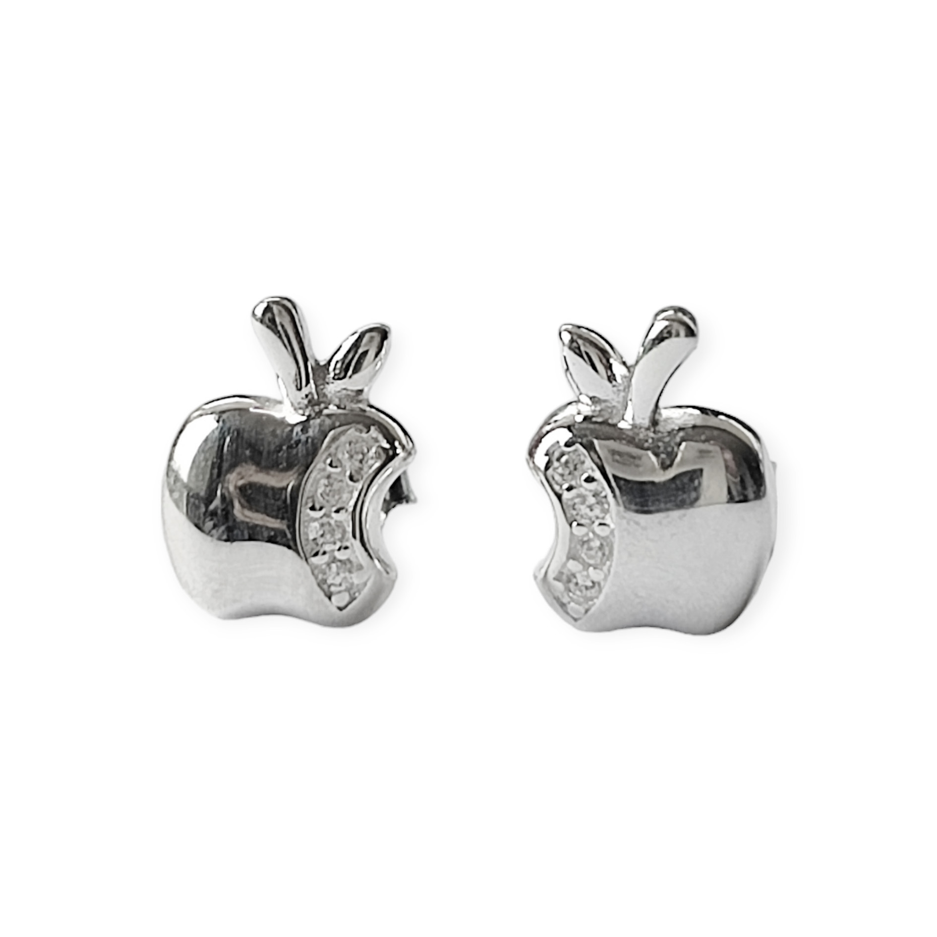 AROS ANDREA COGGIOLA JOYAS MANZANA CIRCÓN PLATA FINA 925 - 1
