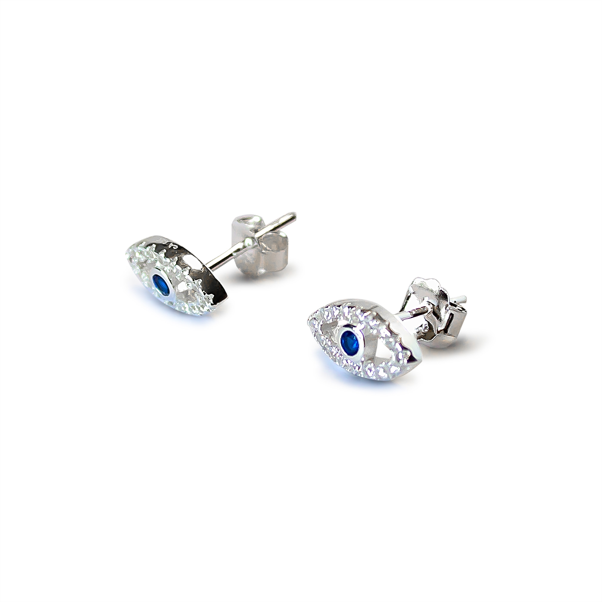 AROS ANDREA COGGIOLA JOYAS OJOS CIRCÓN PLATA FINA 925 - 1