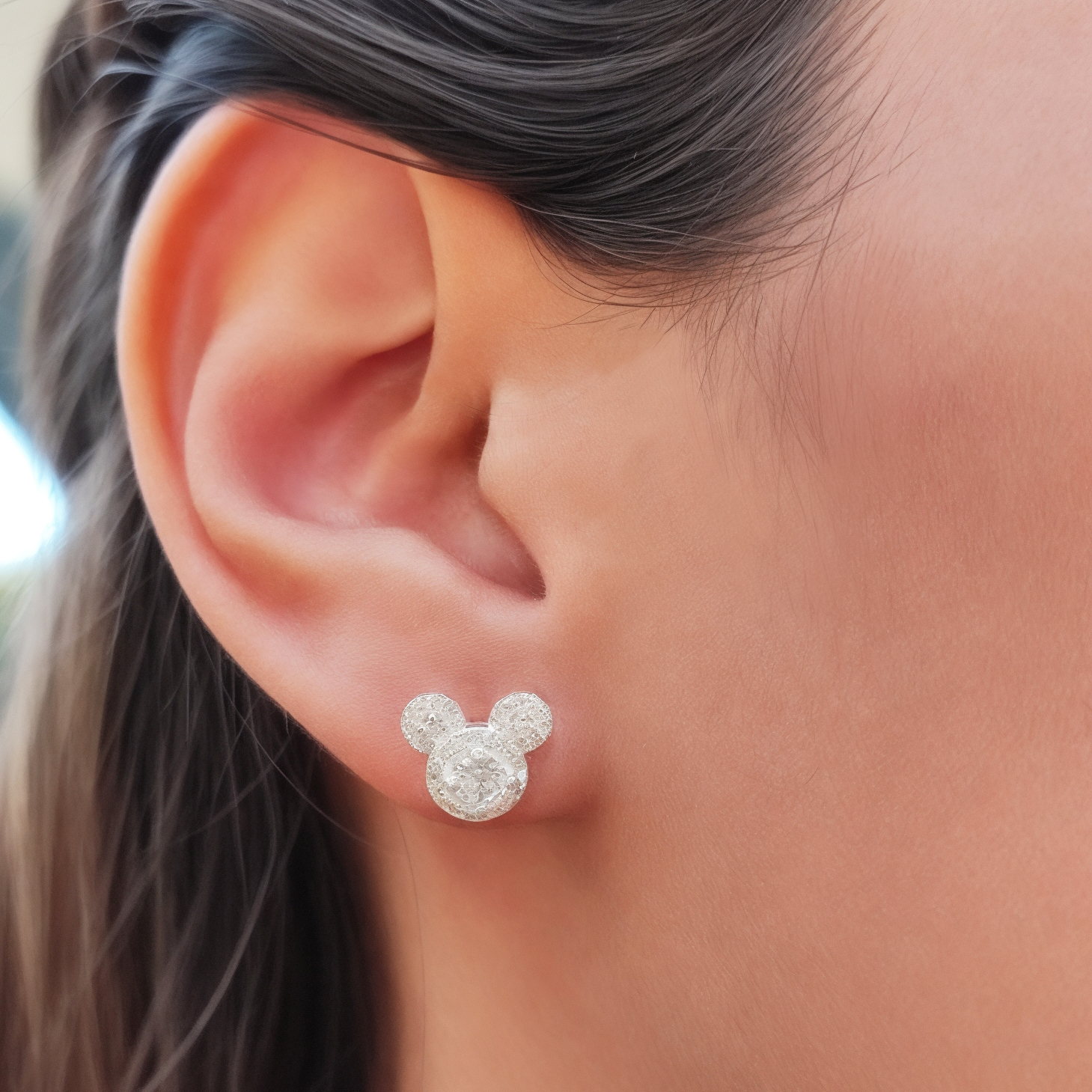 AROS ANDREA COGGIOLA JOYAS RATÓN CIRCÓN PLATA FINA 925 - 3