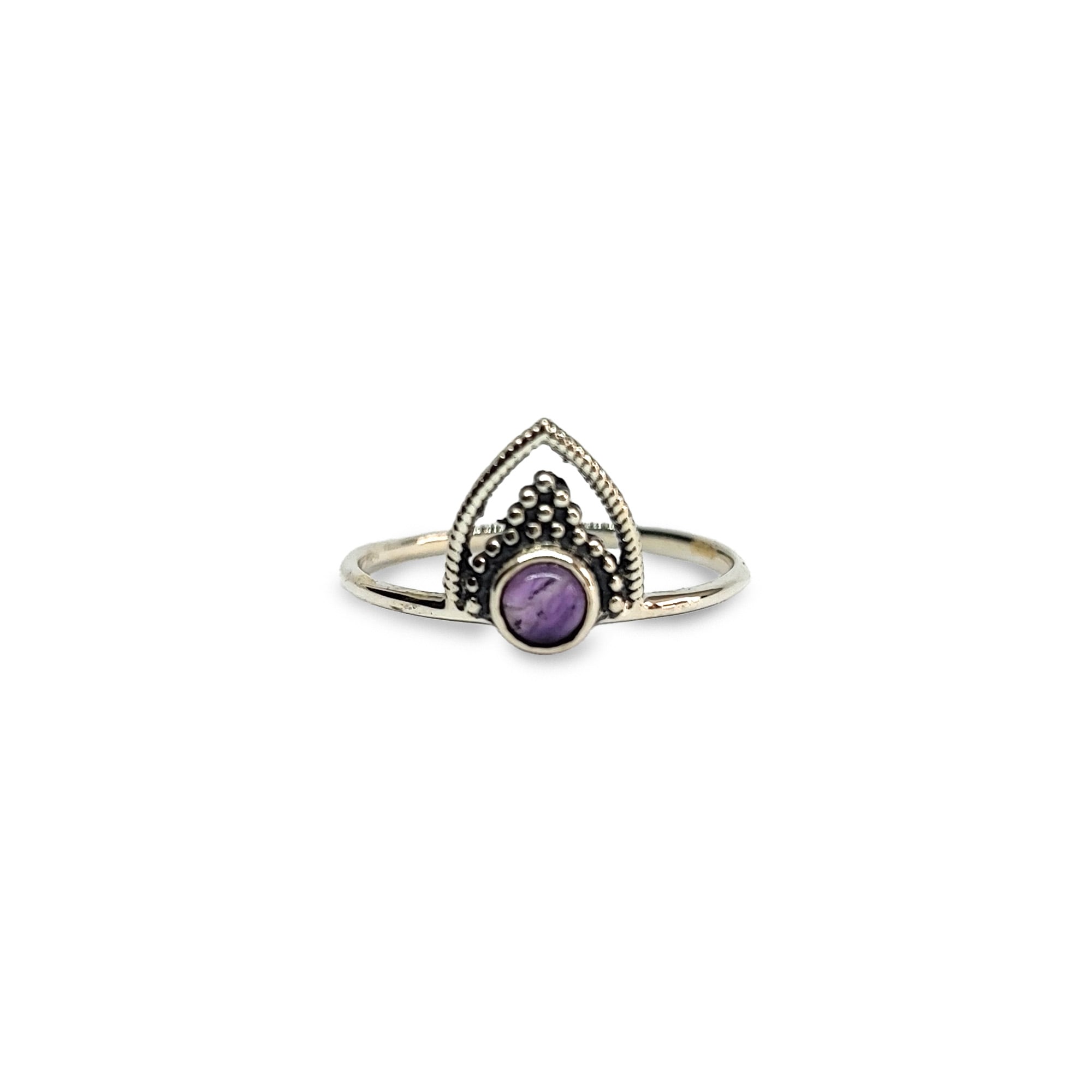 ANILLO ANDREA COGGIOLA JOYAS PLATA FINA 925 PRISHA PIEDRA AMATISTA #19 - 1