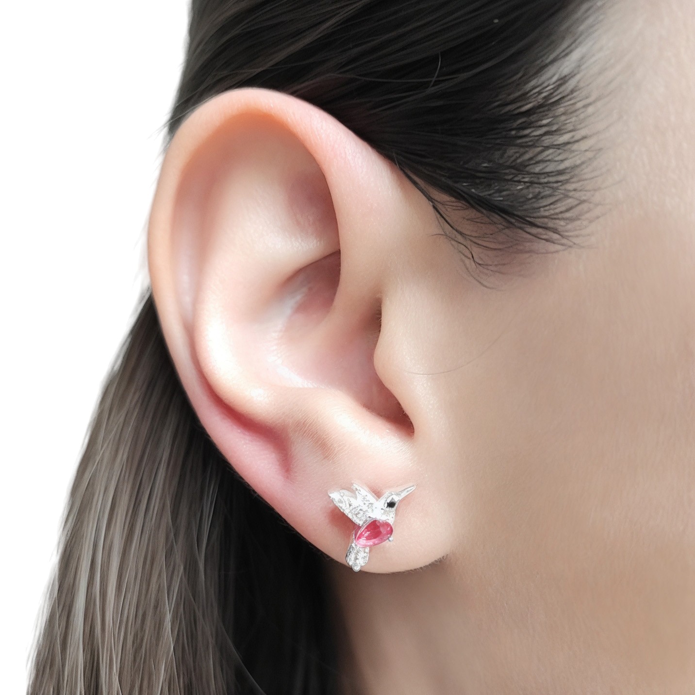 AROS ANDREA COGGIOLA JOYAS COLIBRÍ CIRCÓN PLATA FINA 925 - 2