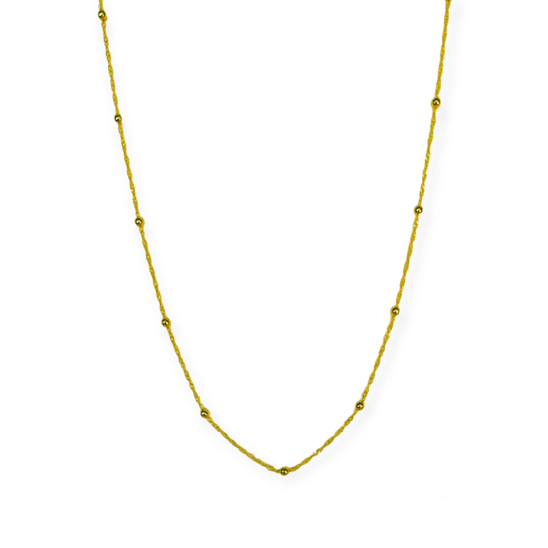 COLLAR ANDREA COGGIOLA JOYAS ENCHAPADO ORO 18K BOLITAS SINGAPUR - 1