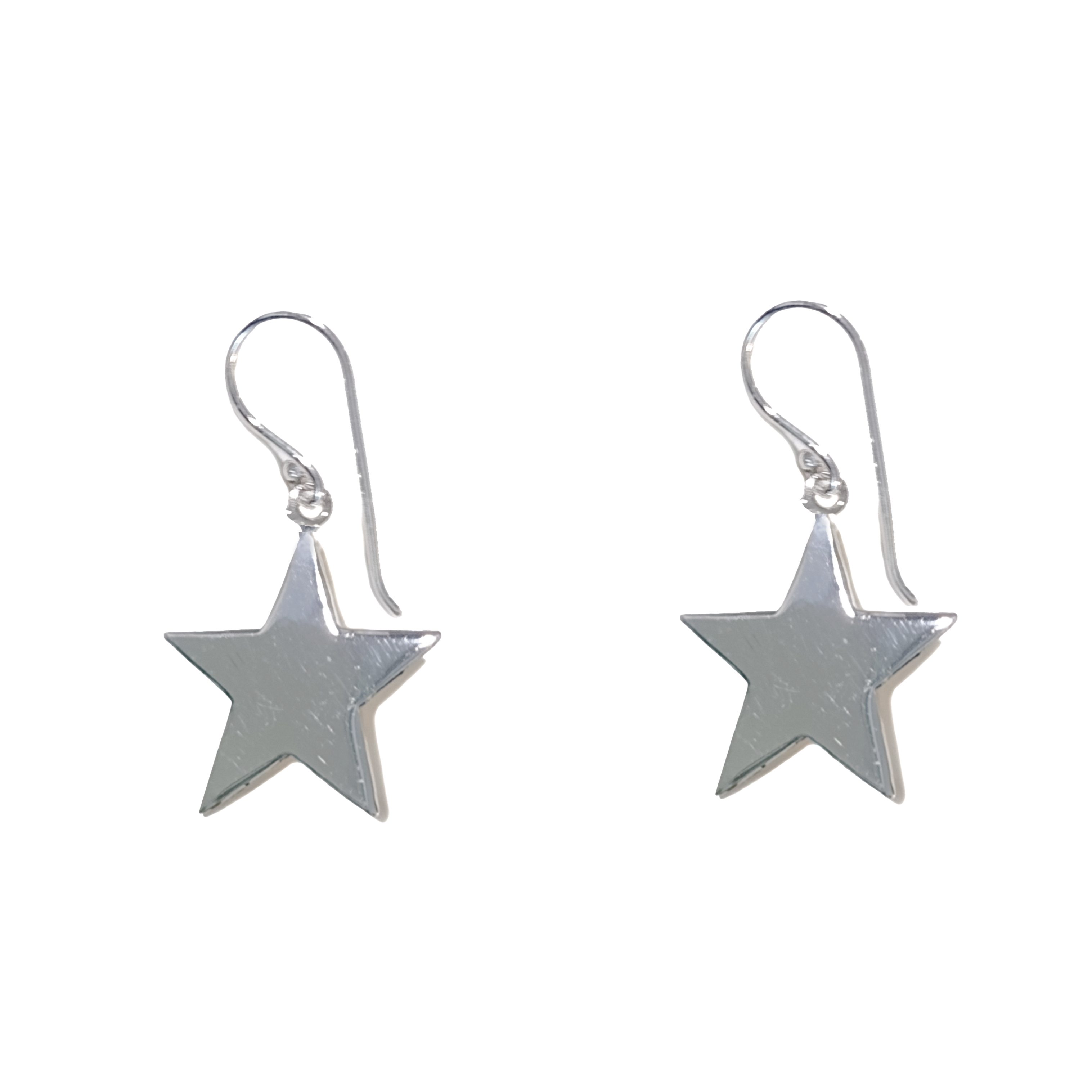 AROS ANDREA COGGIOLA JOYAS ESTRELLA COLGANTE GANCHO PLATA FINA 925 - 1