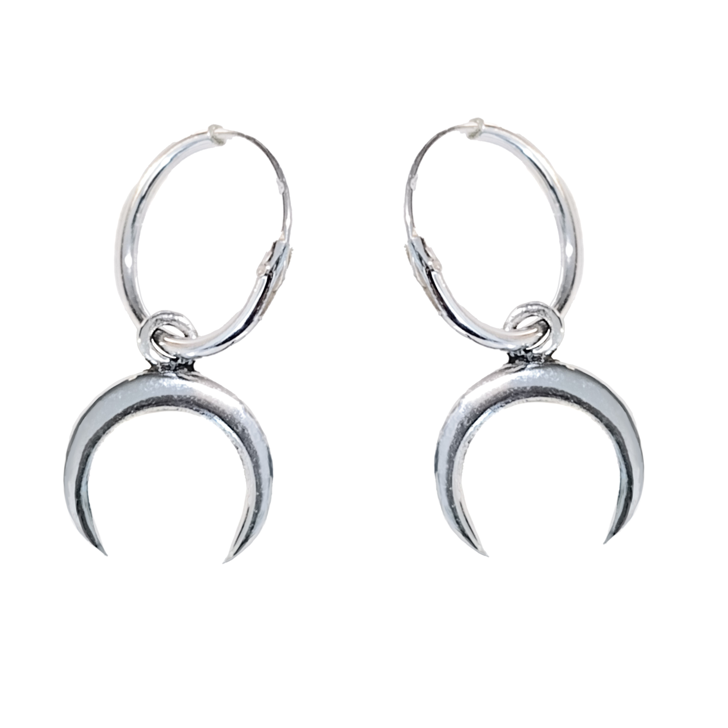 AROS ANDREA COGGIOLA JOYAS ARGOLLA LUNA INVERTIDA MINI PLATA FINA 925 - 1