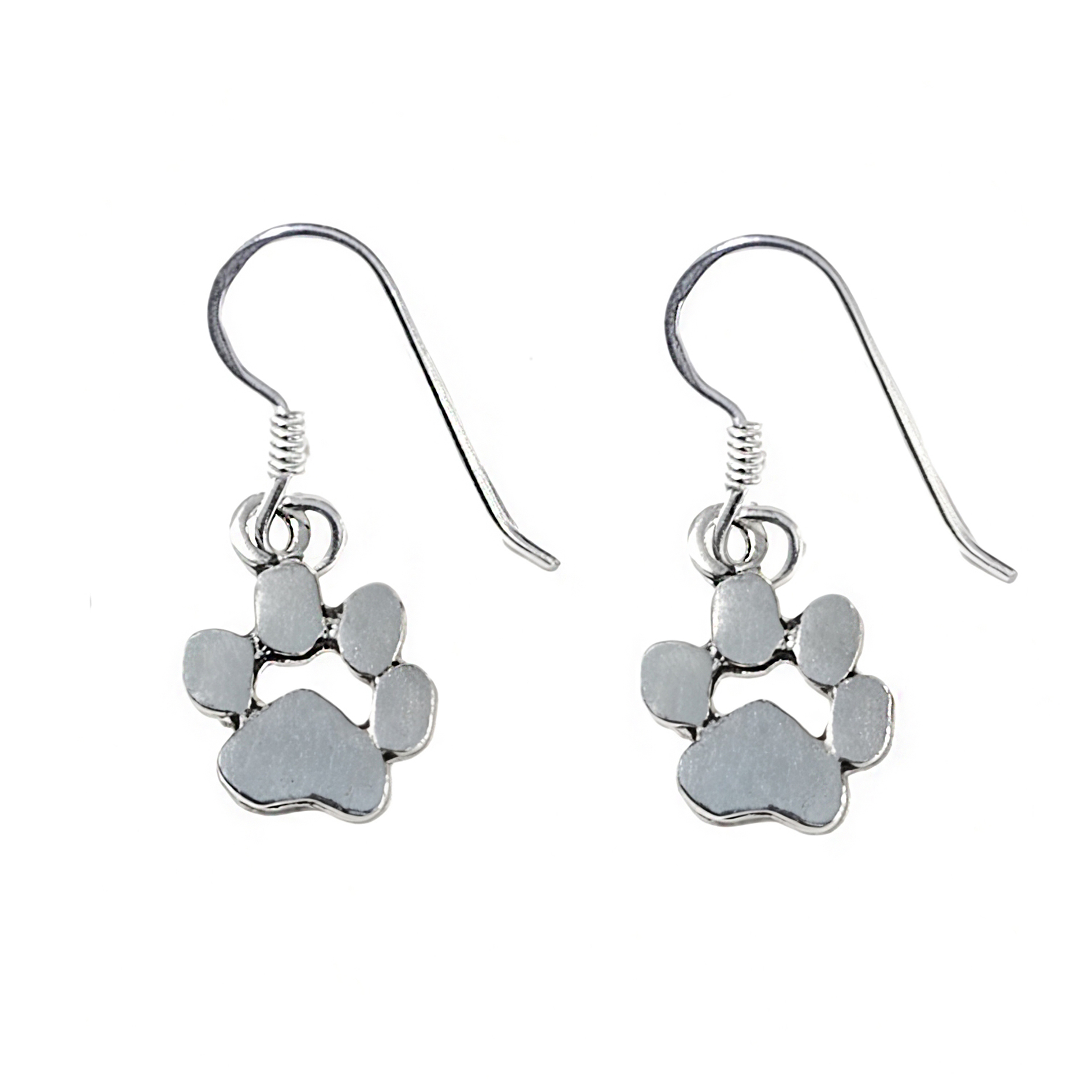 AROS ANDREA COGGIOLA JOYAS HUELLA PERRO CALADA GANCHO PLATA FINA 925 - 1