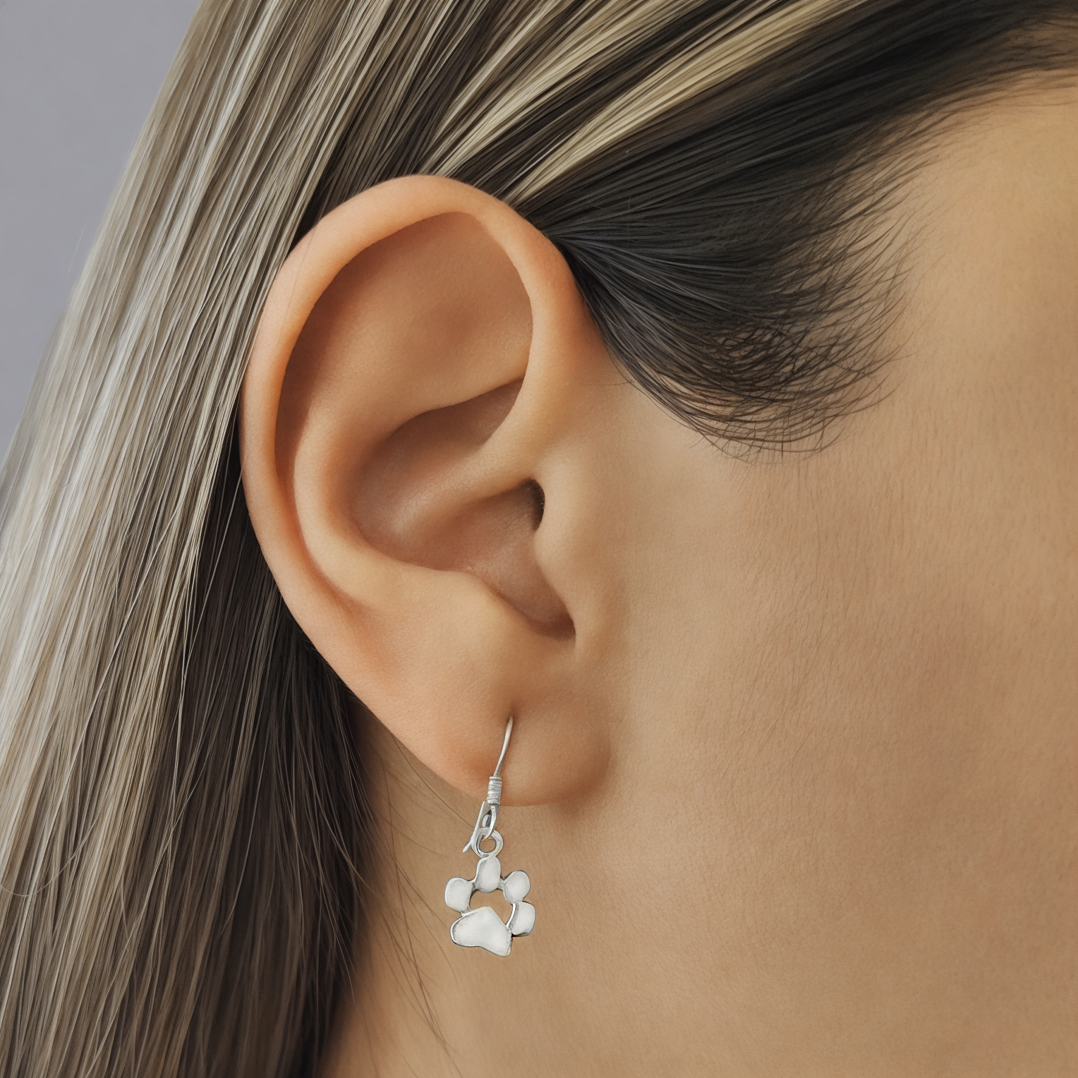 AROS ANDREA COGGIOLA JOYAS HUELLA PERRO CALADA GANCHO PLATA FINA 925 - 2
