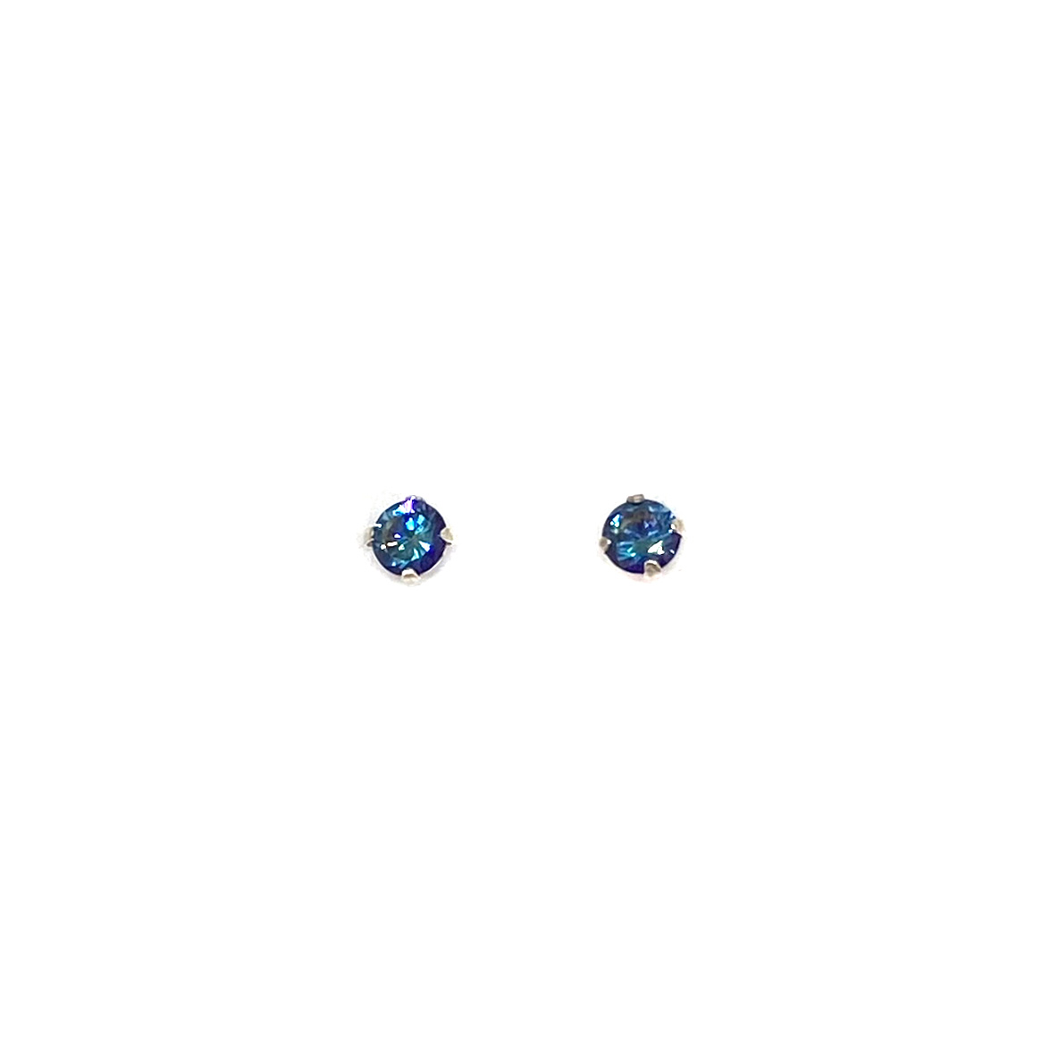 AROS ANDREA COGGIOLA JOYAS CIRCÓN AZUL GRIFAS 4MM PLATA FINA 925 - 1