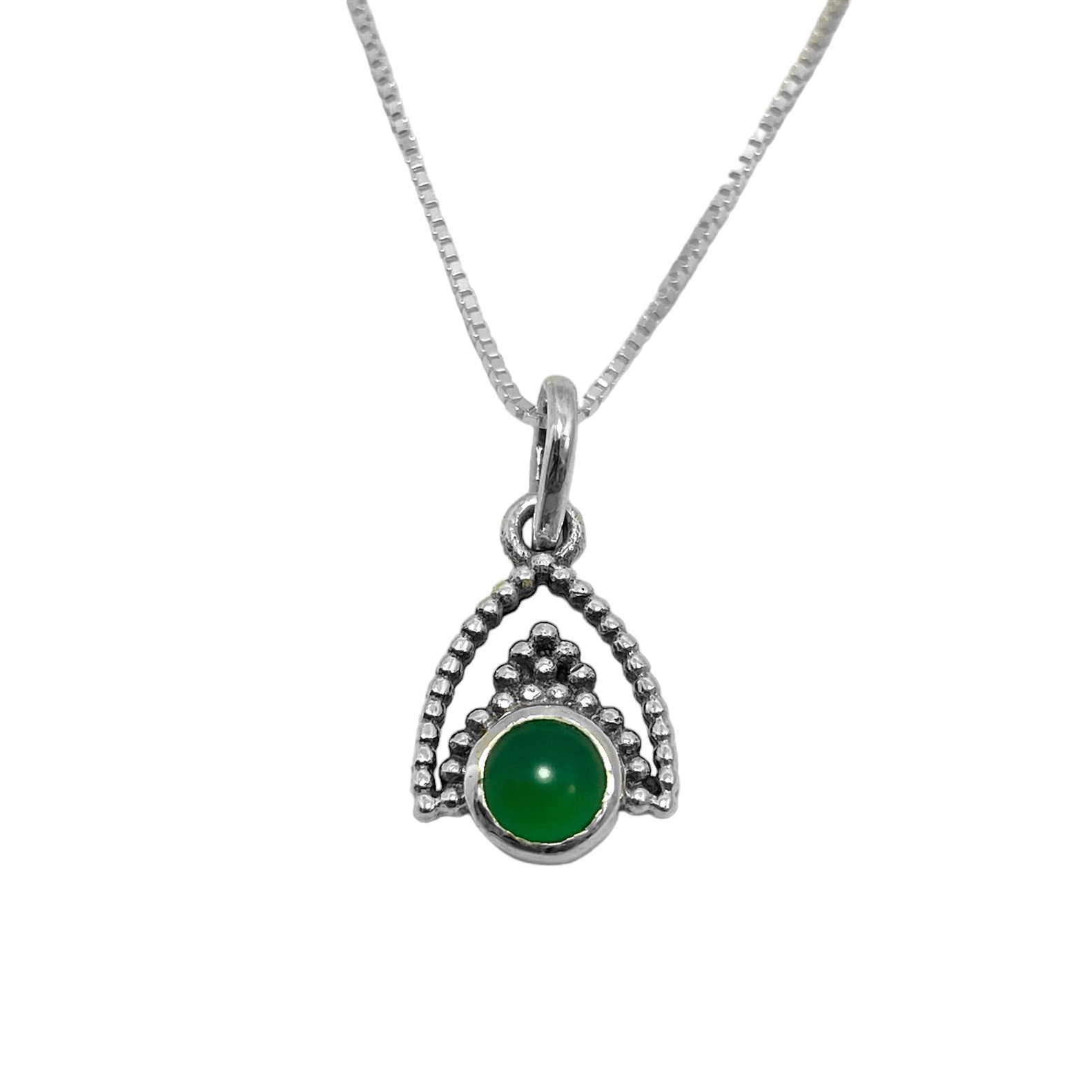 COLLAR ANDREA COGGIOLA JOYAS PLATA FINA 925 SIDDHI PIEDRAS NATURALES JADE - 2