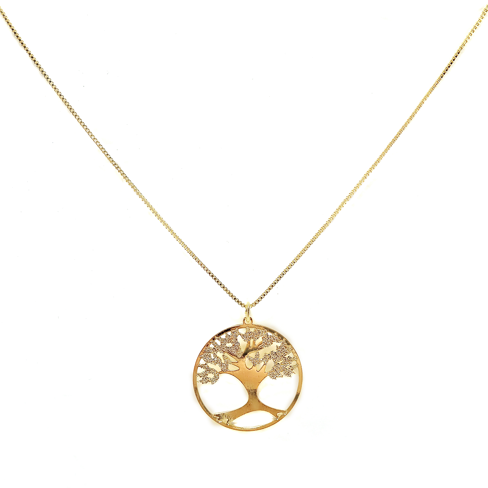 COLLAR ANDREA COGGIOLA JOYAS ENCHAPADO ORO 18K ÁRBOL DE LA VIDA - 1