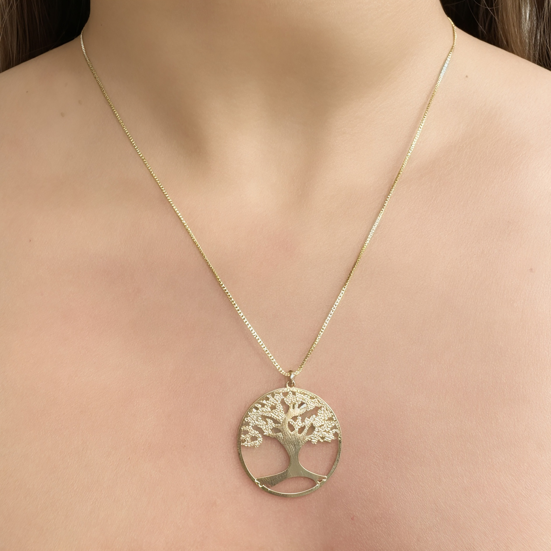 COLLAR ANDREA COGGIOLA JOYAS ENCHAPADO ORO 18K ÁRBOL DE LA VIDA - 2