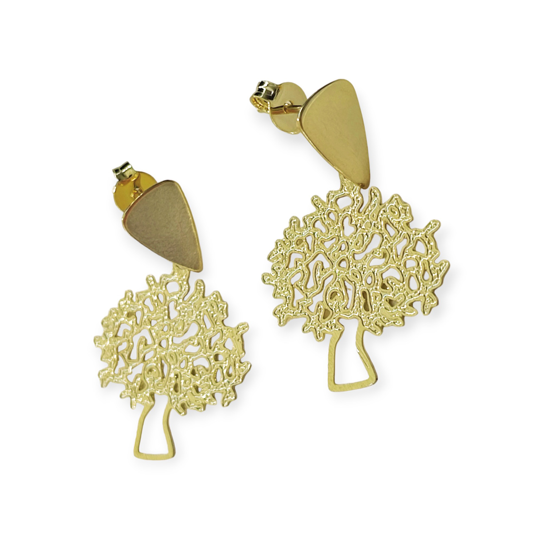 AROS ANDREA COGGIOLA JOYAS ÁRBOL DE LA VIDA CALADO ENCHAPADO ORO 18 K - 2