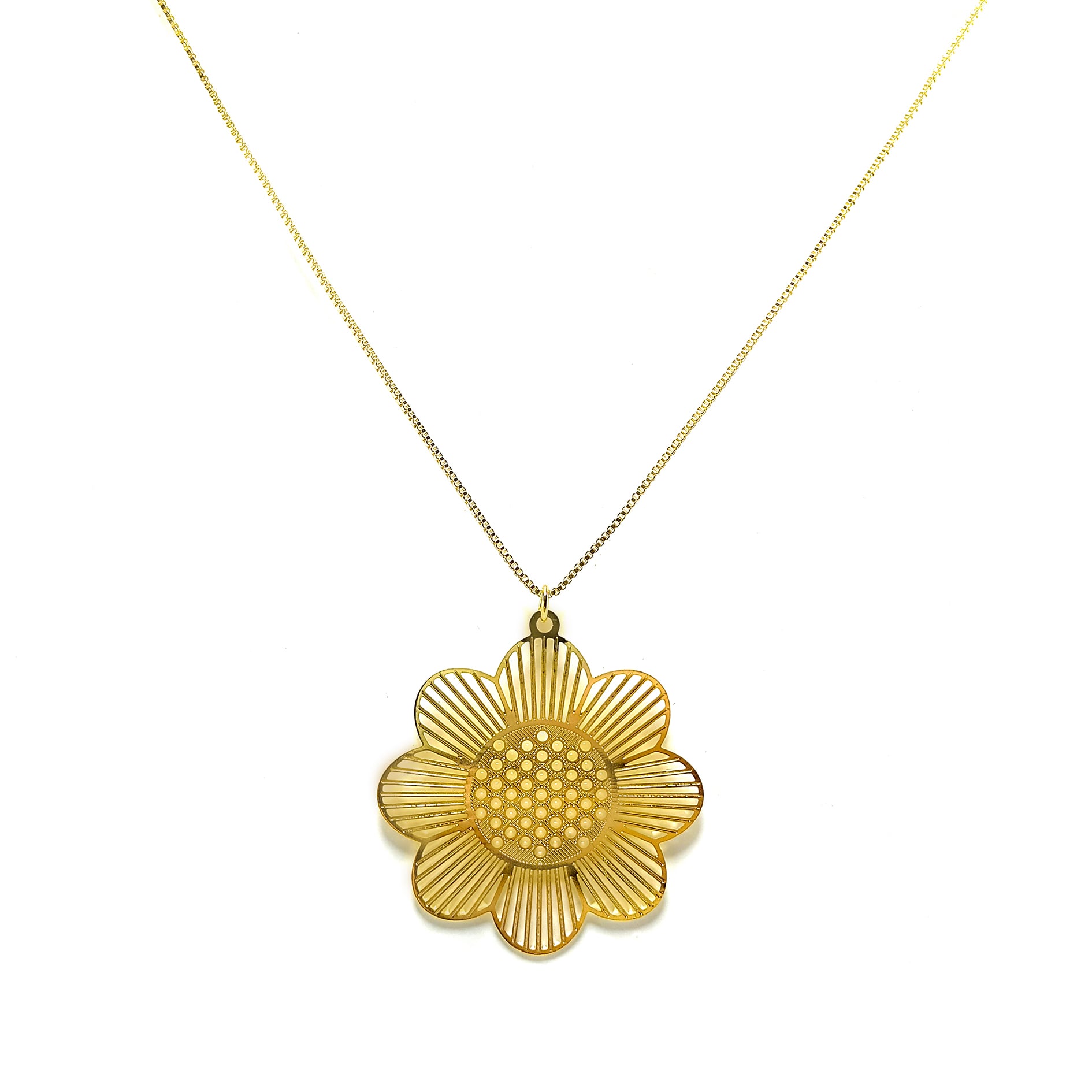 COLLAR ANDREA COGGIOLA JOYAS ENCHAPADO ORO 18 K FLOR - 1