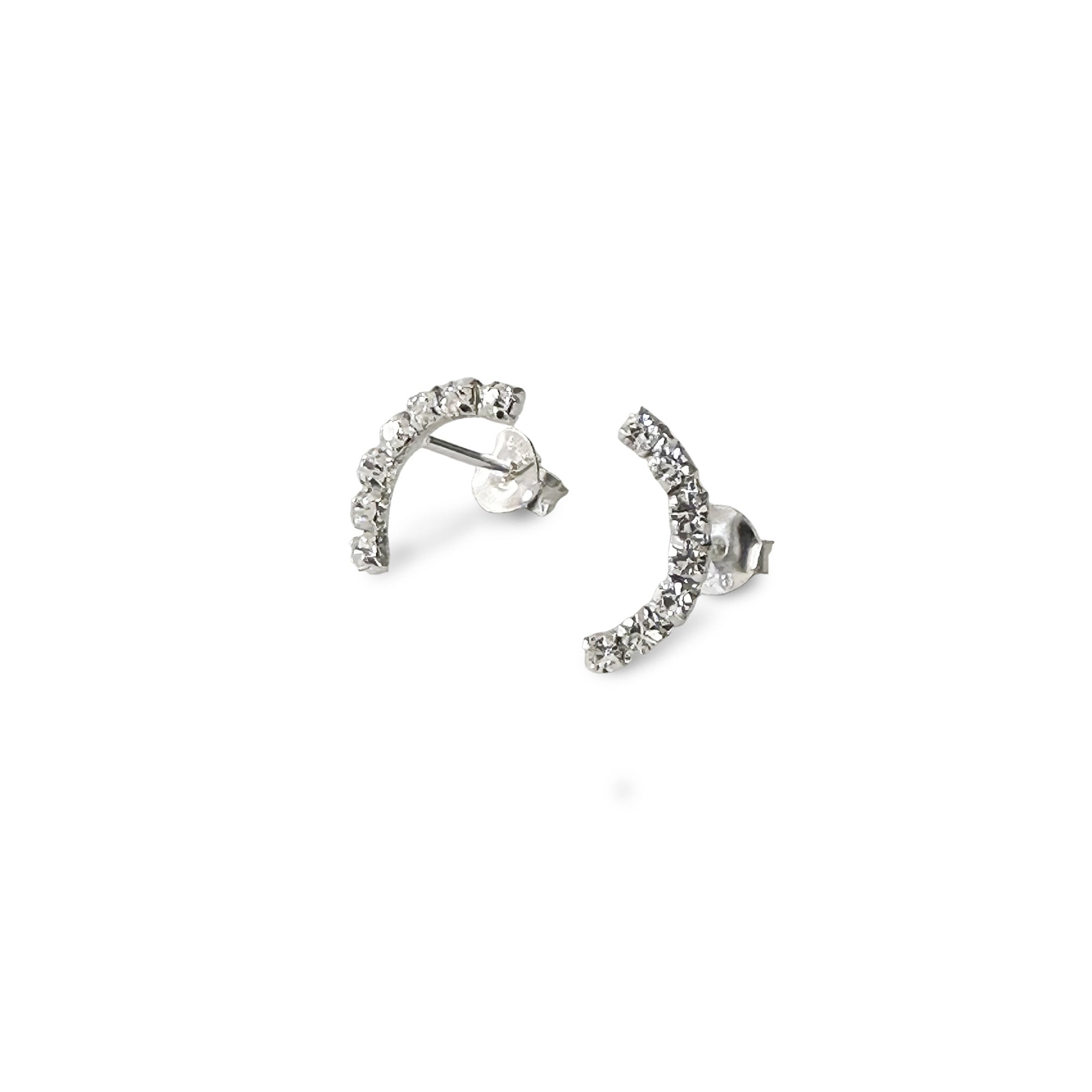 AROS ANDREA COGGIOLA JOYAS GIULIA CRISTAL PLATA FINA 925 - 1
