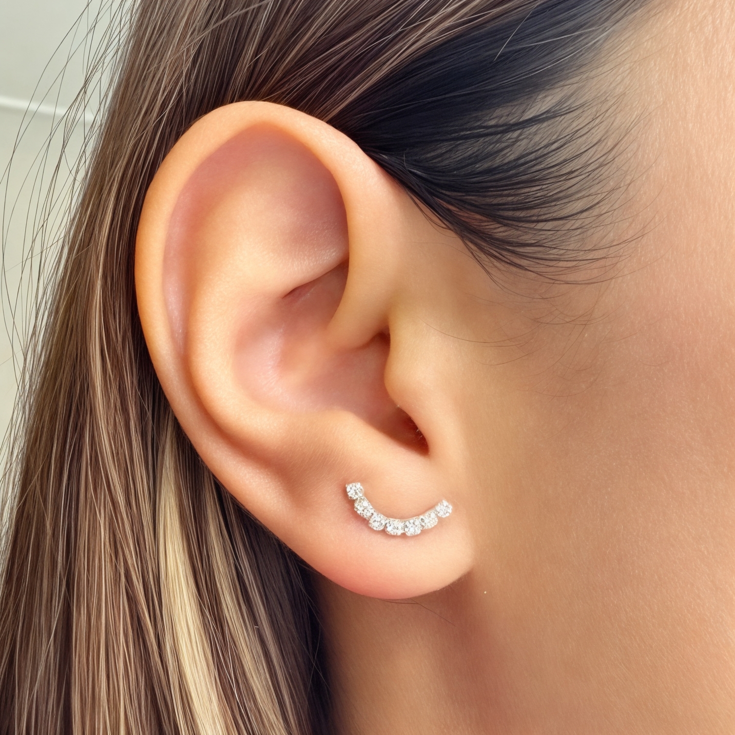 AROS ANDREA COGGIOLA JOYAS GIULIA CRISTAL PLATA FINA 925 - 3