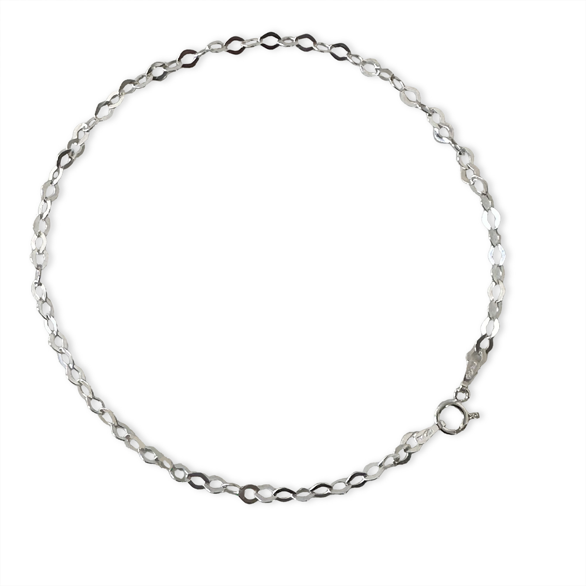 TOBILLERA ANDREA COGGIOLA JOYAS ROMBO PLATA FINA 925 - 1