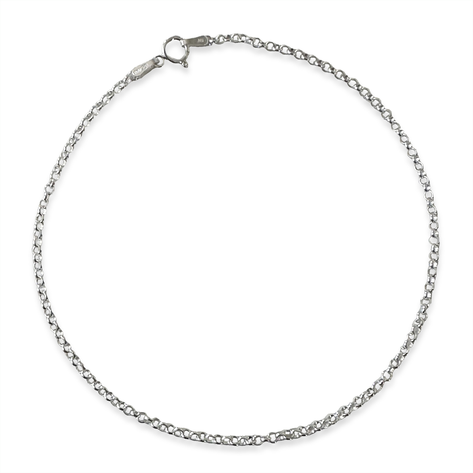 TOBILLERA ANDREA COGGIOLA JOYAS ROLO PLATA FINA 925