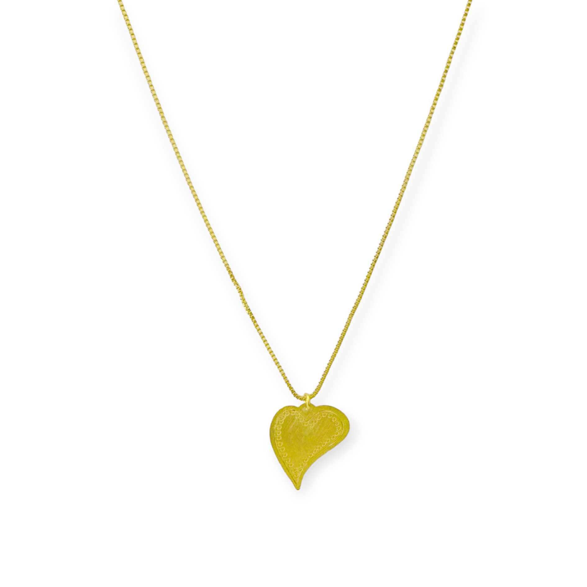 COLLAR ANDREA COGGIOLA JOYAS ENCHAPADO ORO 18K CORAZÓN TIERNO - 1