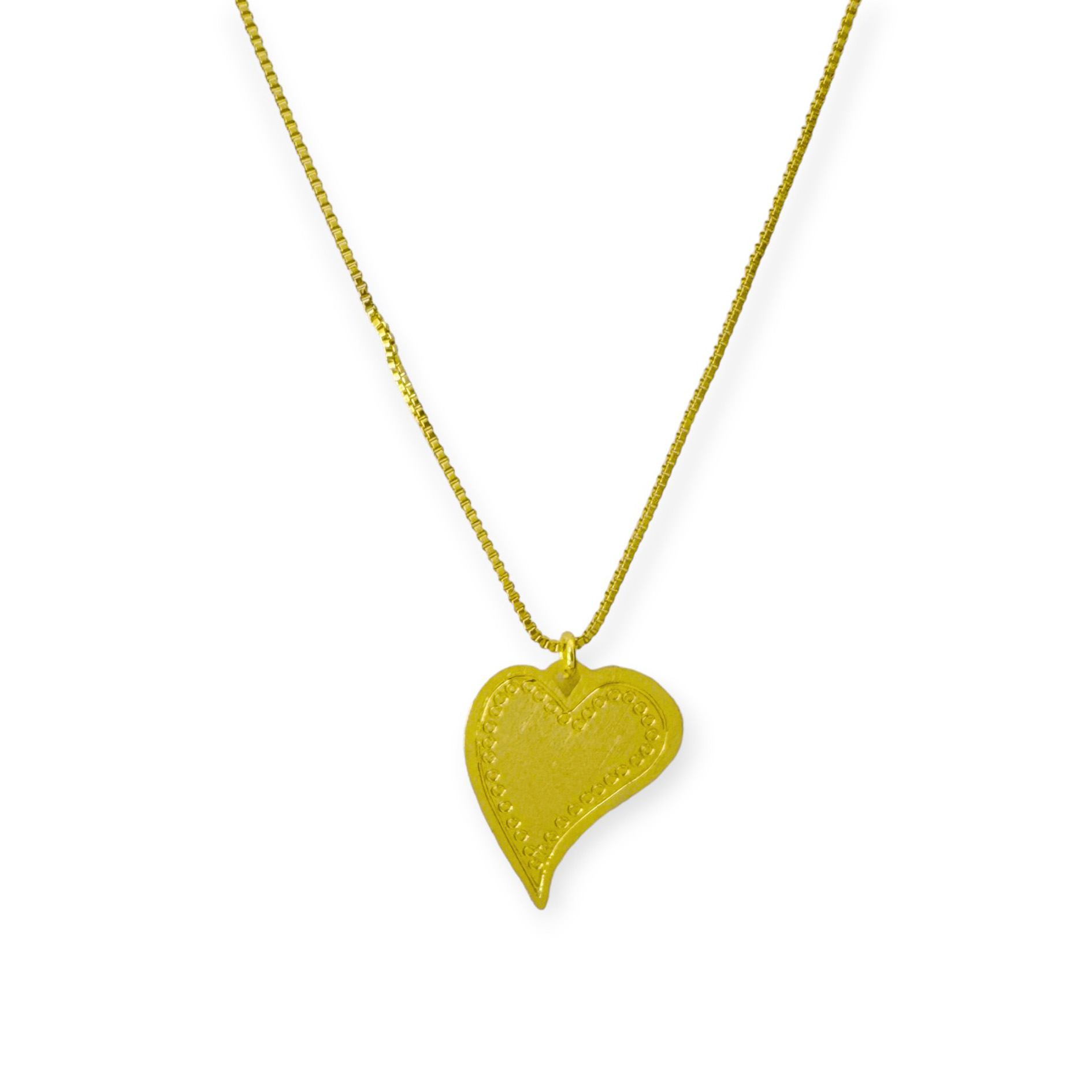 COLLAR ANDREA COGGIOLA JOYAS ENCHAPADO ORO 18K CORAZÓN TIERNO - 2