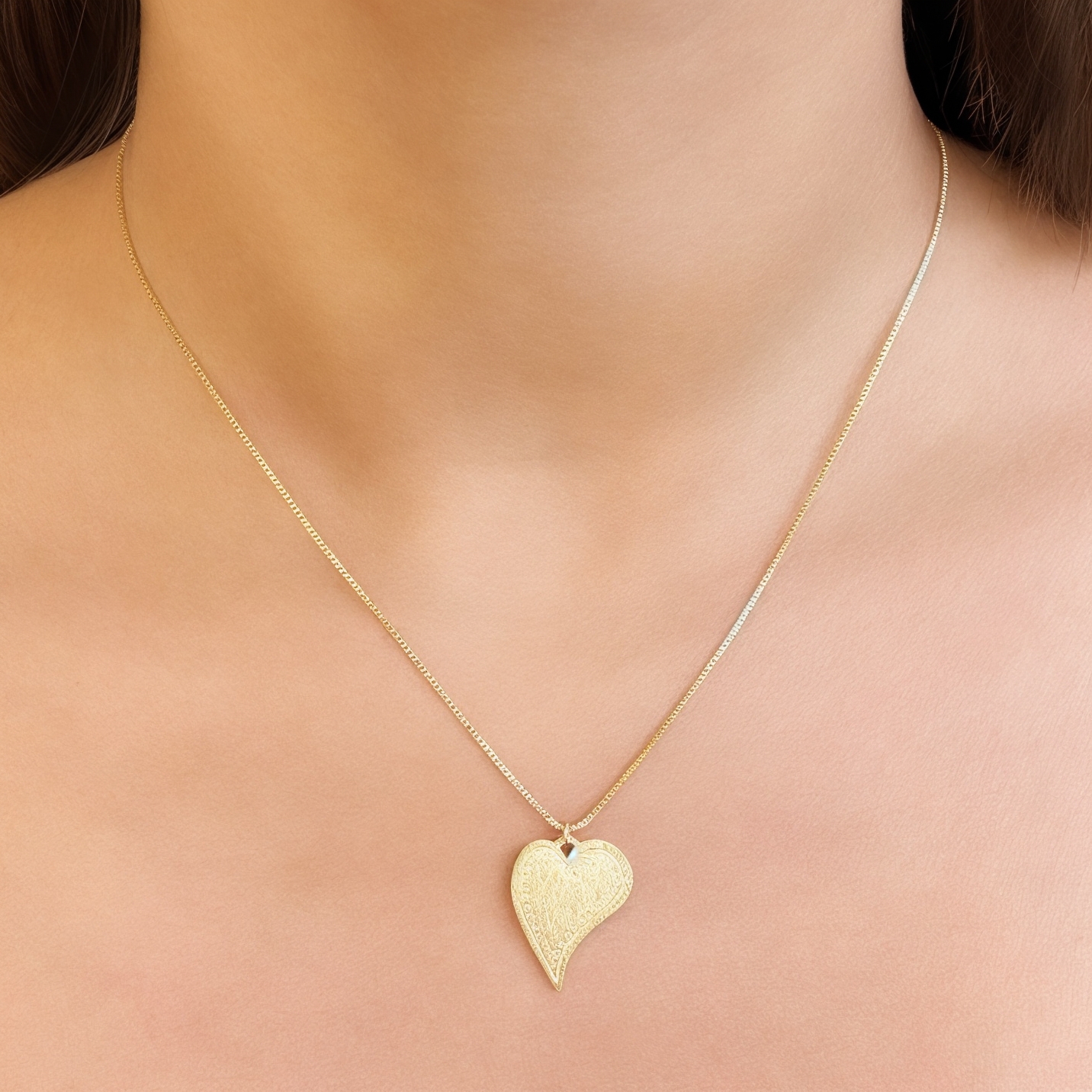COLLAR ANDREA COGGIOLA JOYAS ENCHAPADO ORO 18K CORAZÓN TIERNO - 3