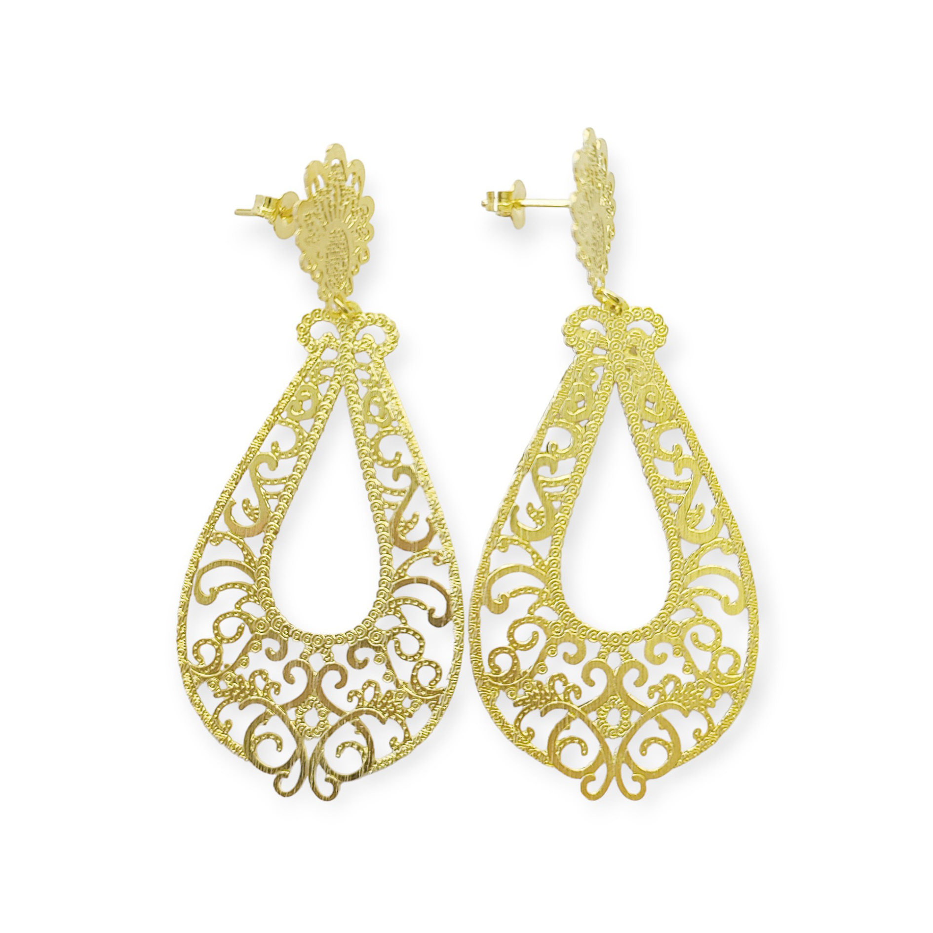 AROS ANDREA COGGIOLA JOYAS CLAUDIA GOTA CALADA ENCHAPADO ORO 18K - 2