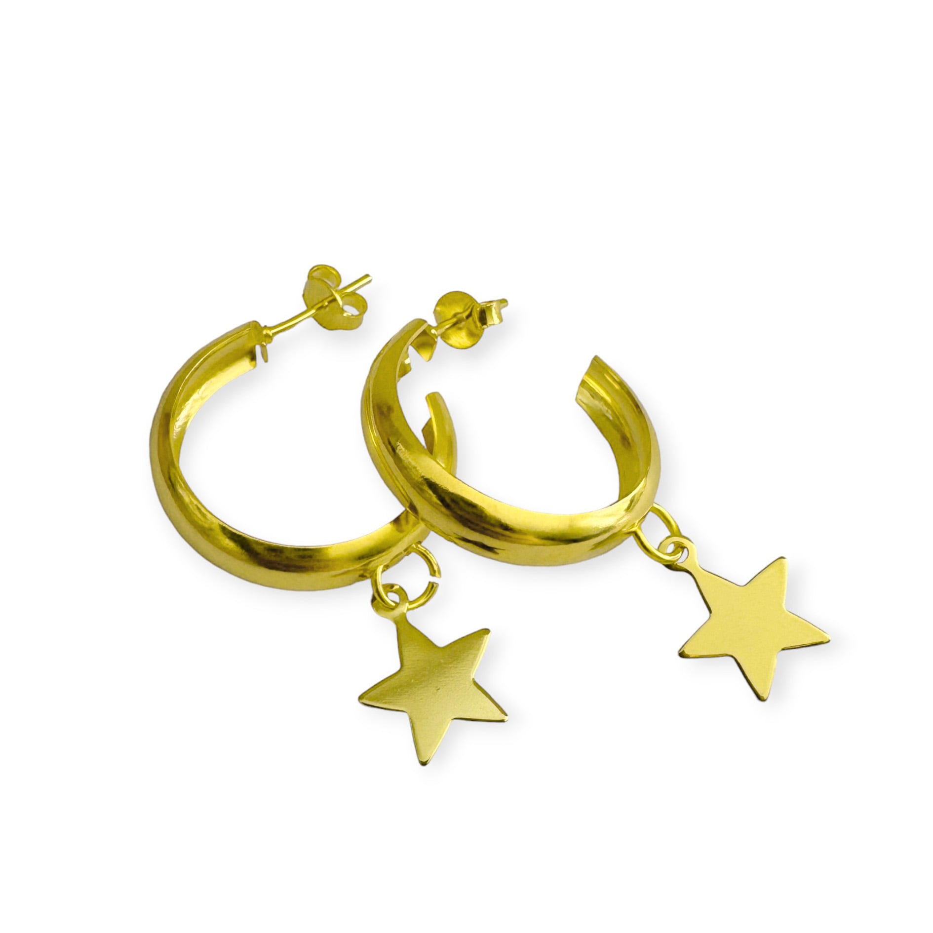 AROS ANDREA COGGIOLA JOYAS ARGOLLA BOTE ESTRELLA COLGANTE ENCHAPADO ORO 18K - 3