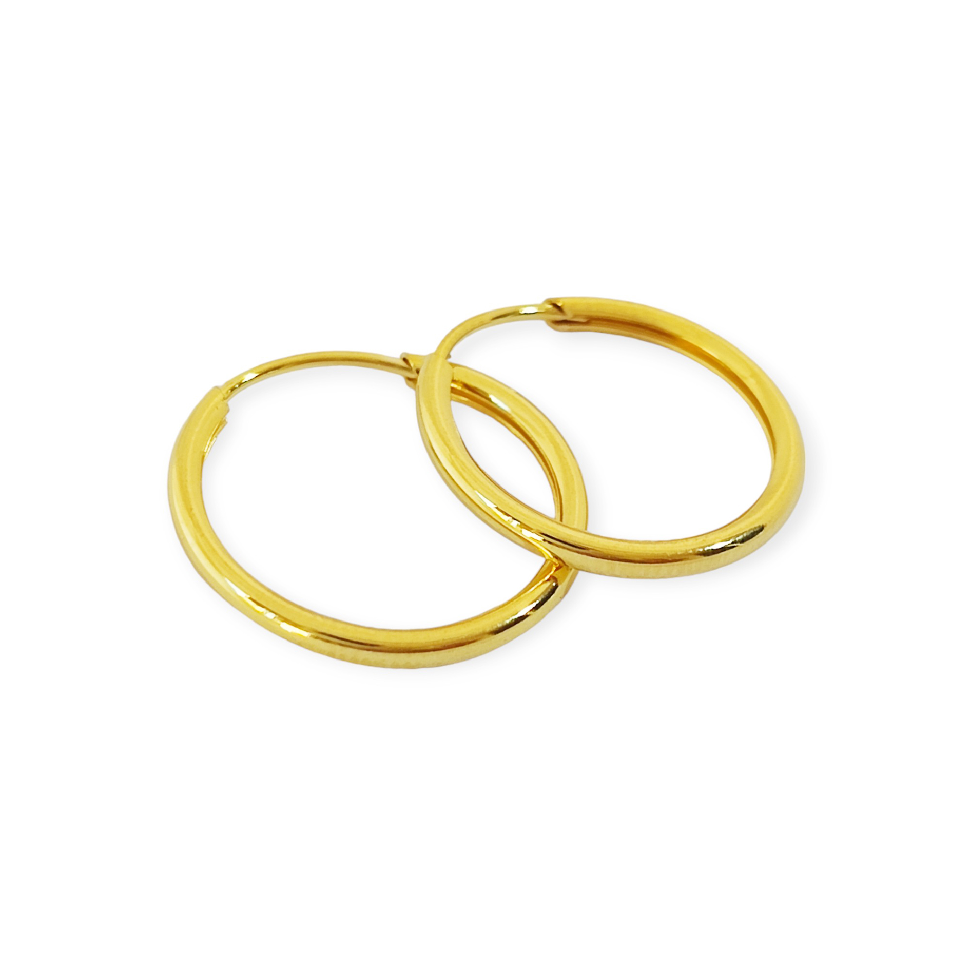 AROS ANDREA COGGIOLA JOYAS ARGOLLAS 16MM ENCHAPADO ORO 18K - 1