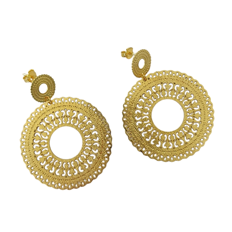 AROS ANDREA COGGIOLA JOYAS GERALD MANDALA ENCHAPADO ORO 18K - 2