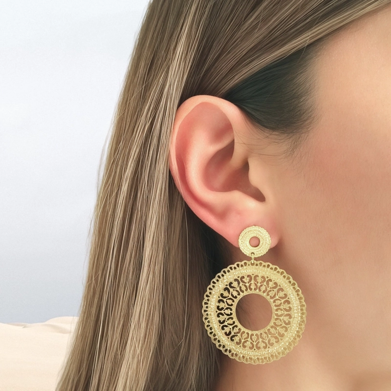 AROS ANDREA COGGIOLA JOYAS GERALD MANDALA ENCHAPADO ORO 18K - 3