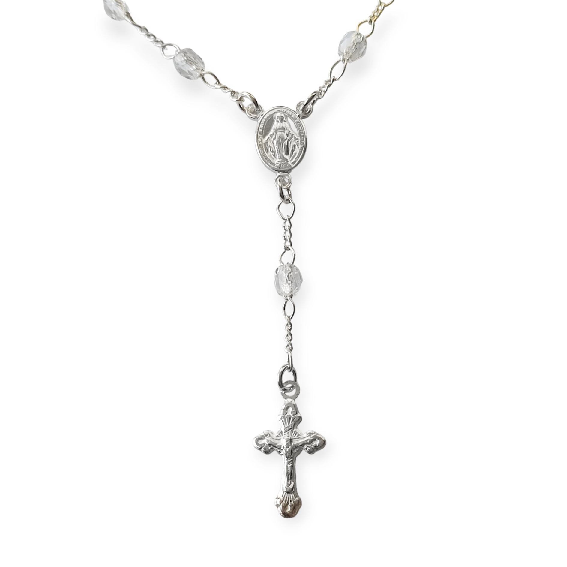 PULSERA ANDREA COGGIOLA JOYAS DENARIO CRISTAL BLANCO PLATA FINA 925 - 2