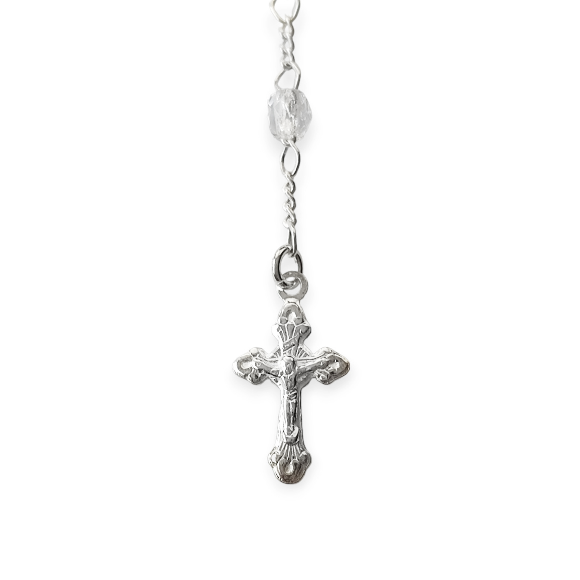 PULSERA ANDREA COGGIOLA JOYAS DENARIO CRISTAL BLANCO PLATA FINA 925 - 3