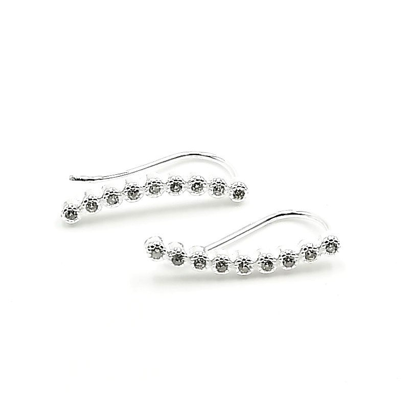 AROS ANDREA COGGIOLA JOYAS TREPADOR CIRCONES MINI PLATA FINA 925 - 2